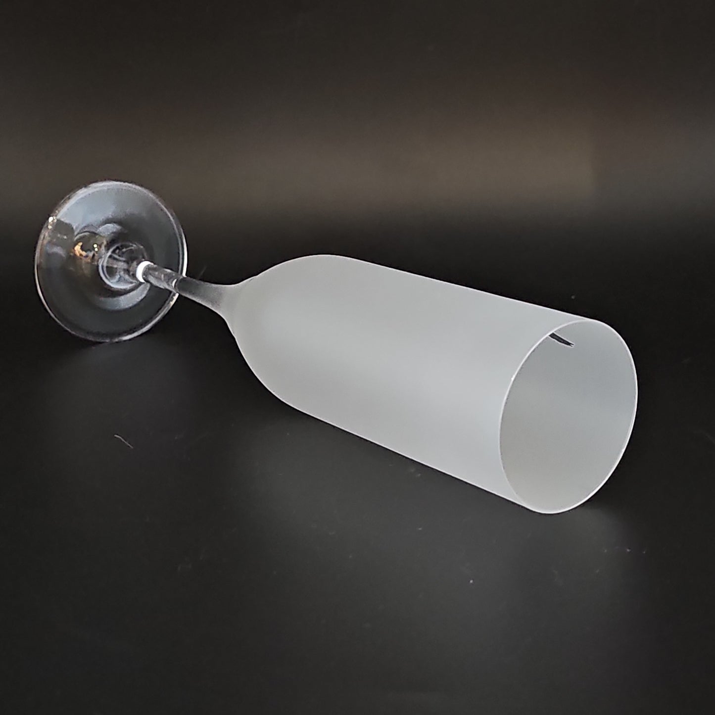 Set of 6 Grey Goose Frosted Crystal Champagne flutes