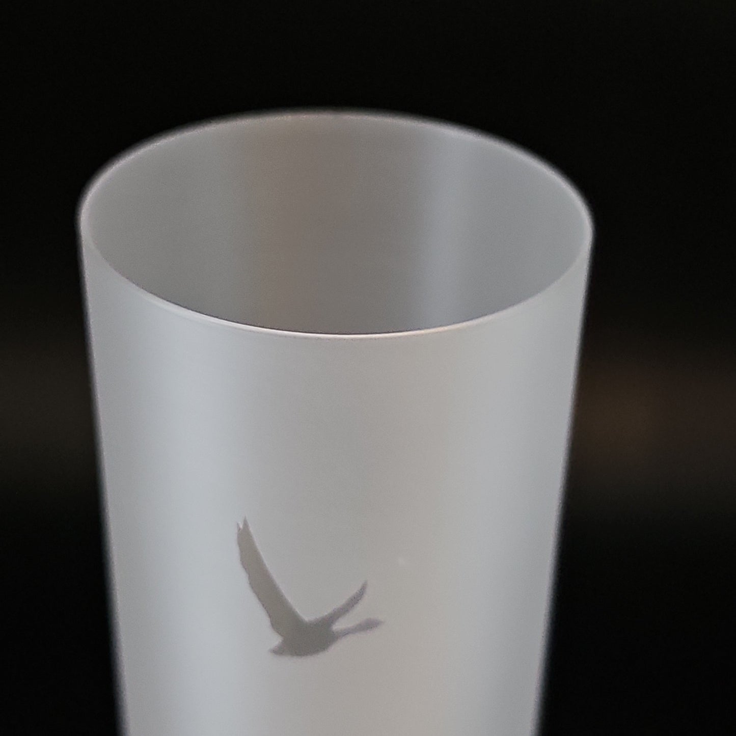 Set of 6 Grey Goose Frosted Crystal Champagne flutes