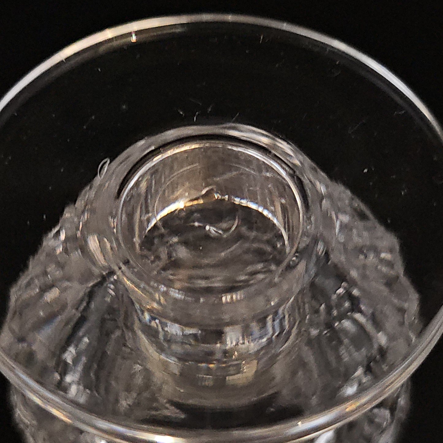Whitefriars Geoffrey Baxter Crystal Glacier Footed Glass Full set of 6. 11.1cm tall. 150ml