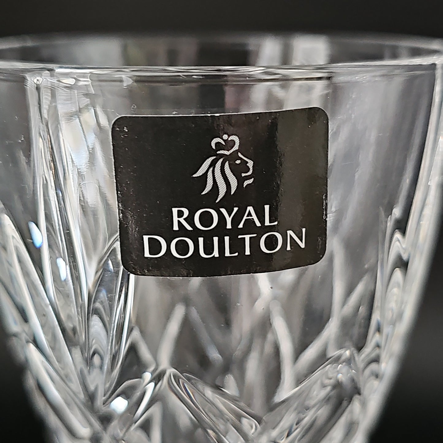Royal Doulton Canterbury Pattern wine glasses, set of 6 Boxed. 175ml