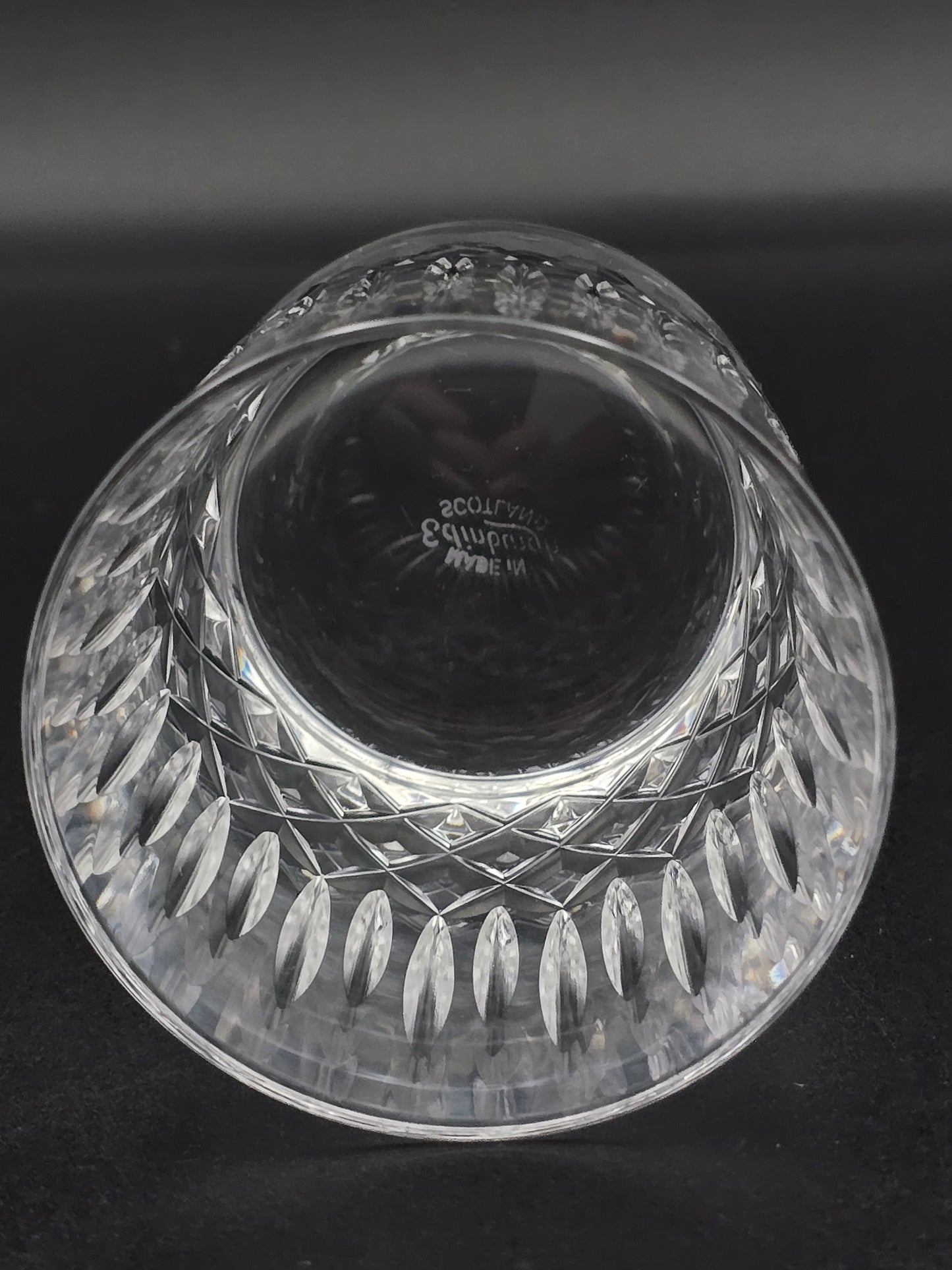 Set of 4 Vintage Edinburgh Crystal Appin Pattern 8oz Tumblers. Boxed.