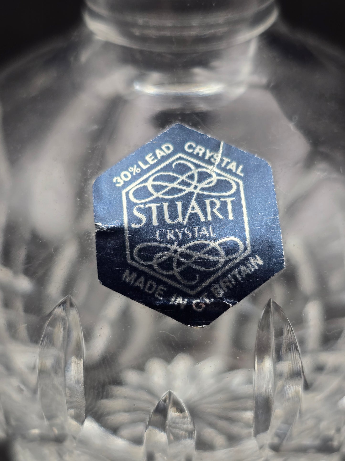 Stuart Crystal Shaftesbury Pattern Perfume scent bottle