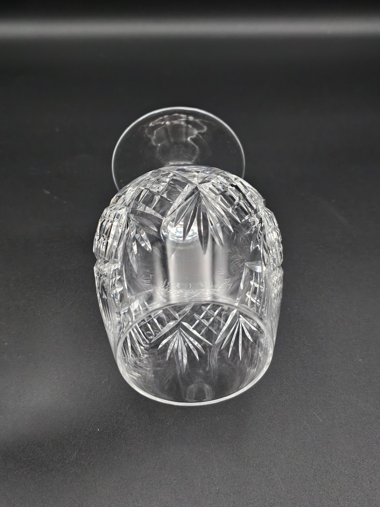 Set of 4 Knopped stem Crystal Brandy Cognac glasses 9oz