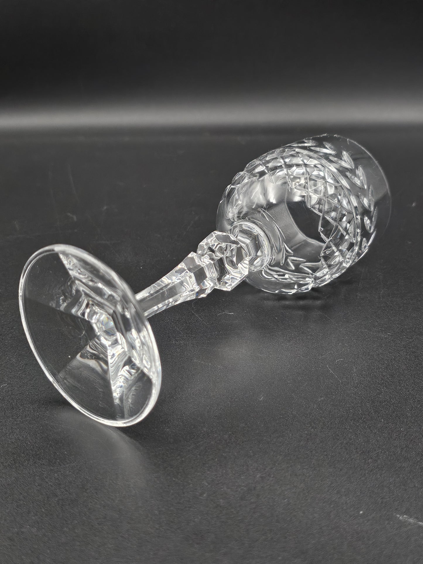 Set of 4 small vintage Crystal wine glasses 150ml