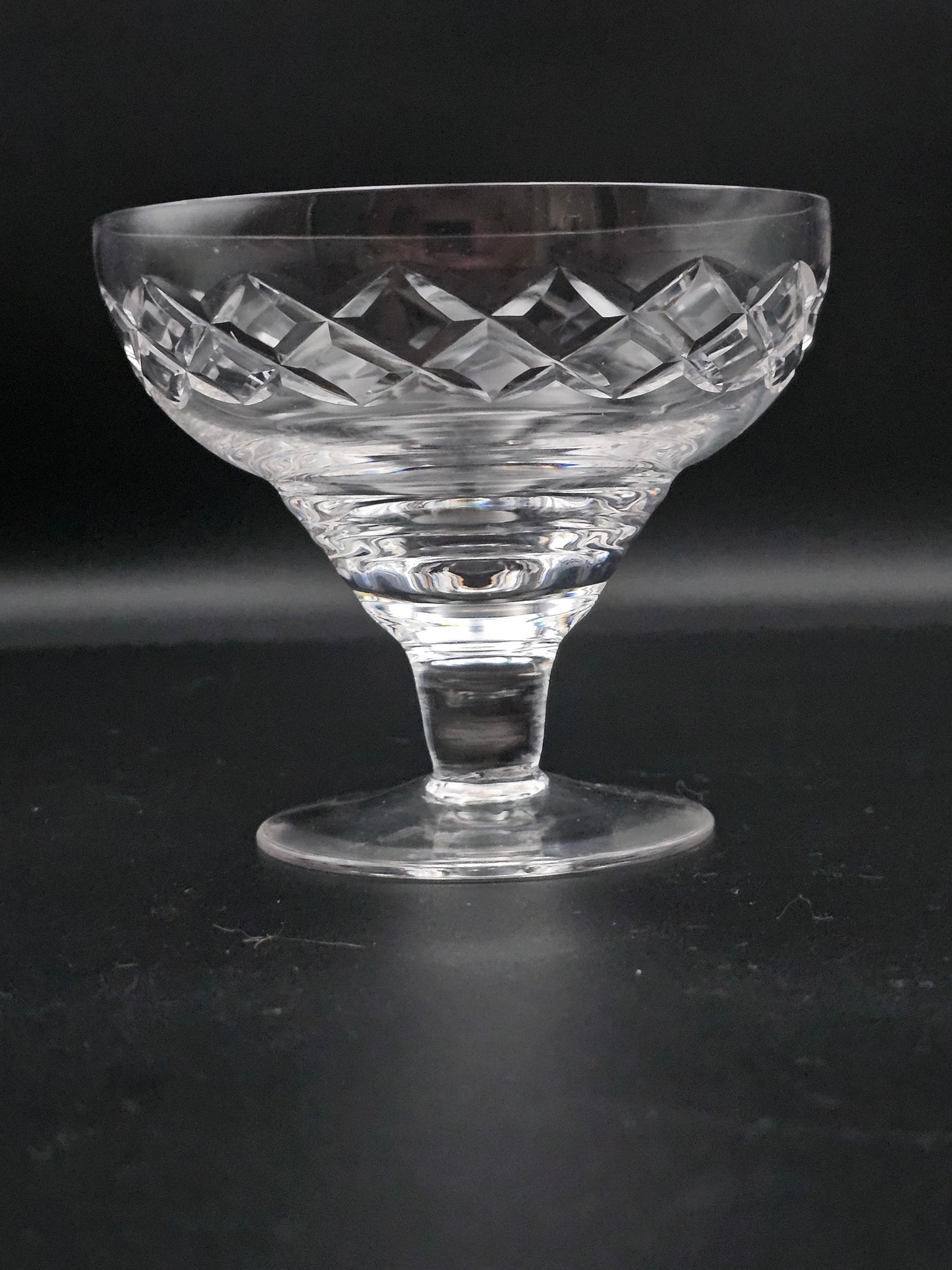 Set of 6 Vintage footed Crystal dessert or Starter bowls