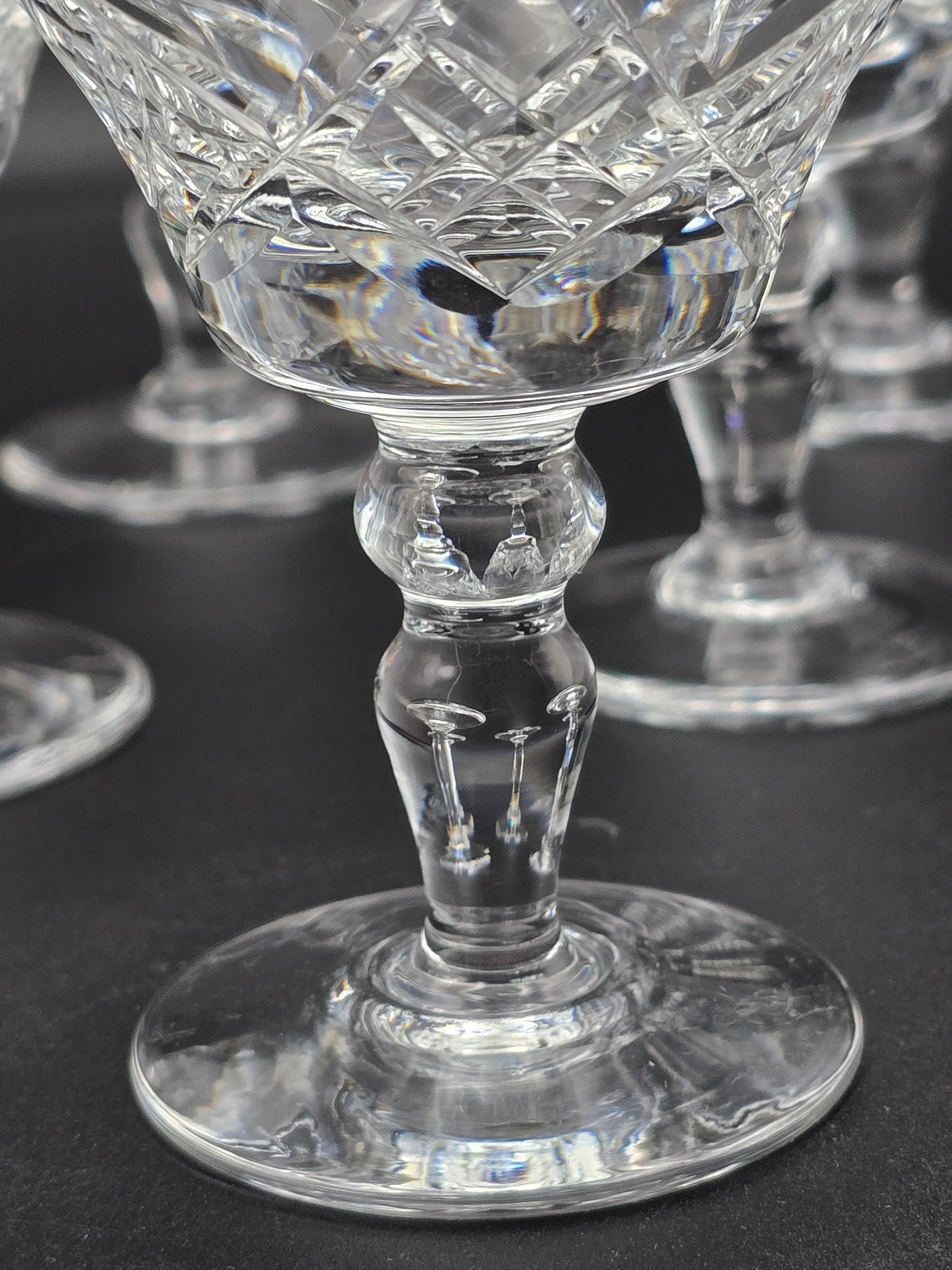 Royal Brierley Elizabeth Pattern Crystal wine glasses 175ml 12.5cm tall