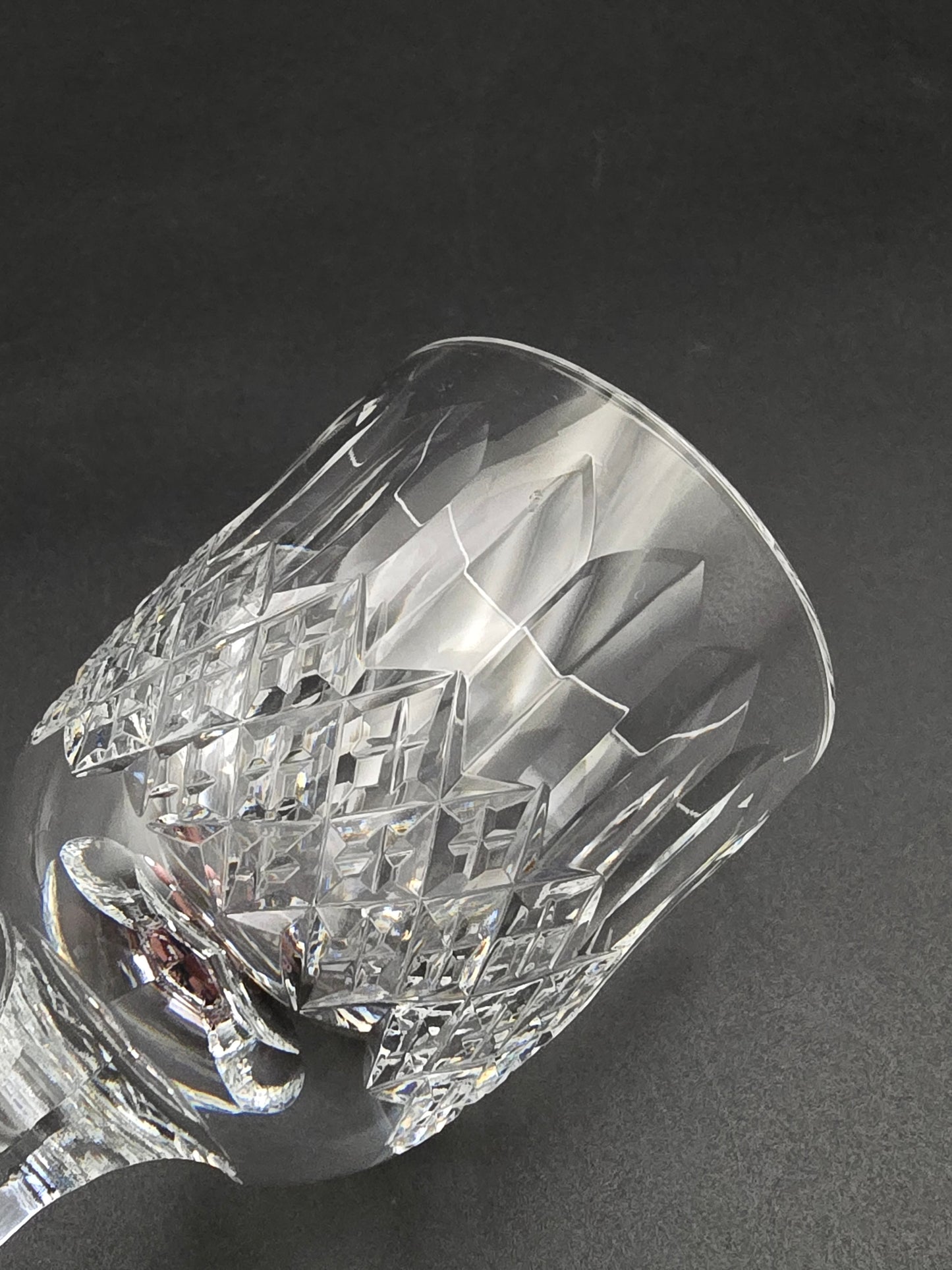 Set of 4 Thomas Webb Normandy pattern Crystal Liqueur glasses. 125ml.