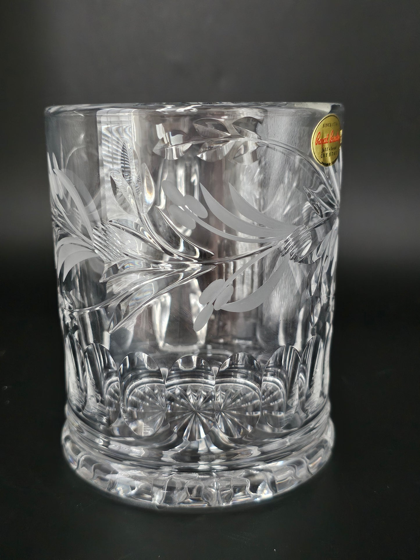 Royal Brierley Jasmine Pattern Large Crystal Tankard.