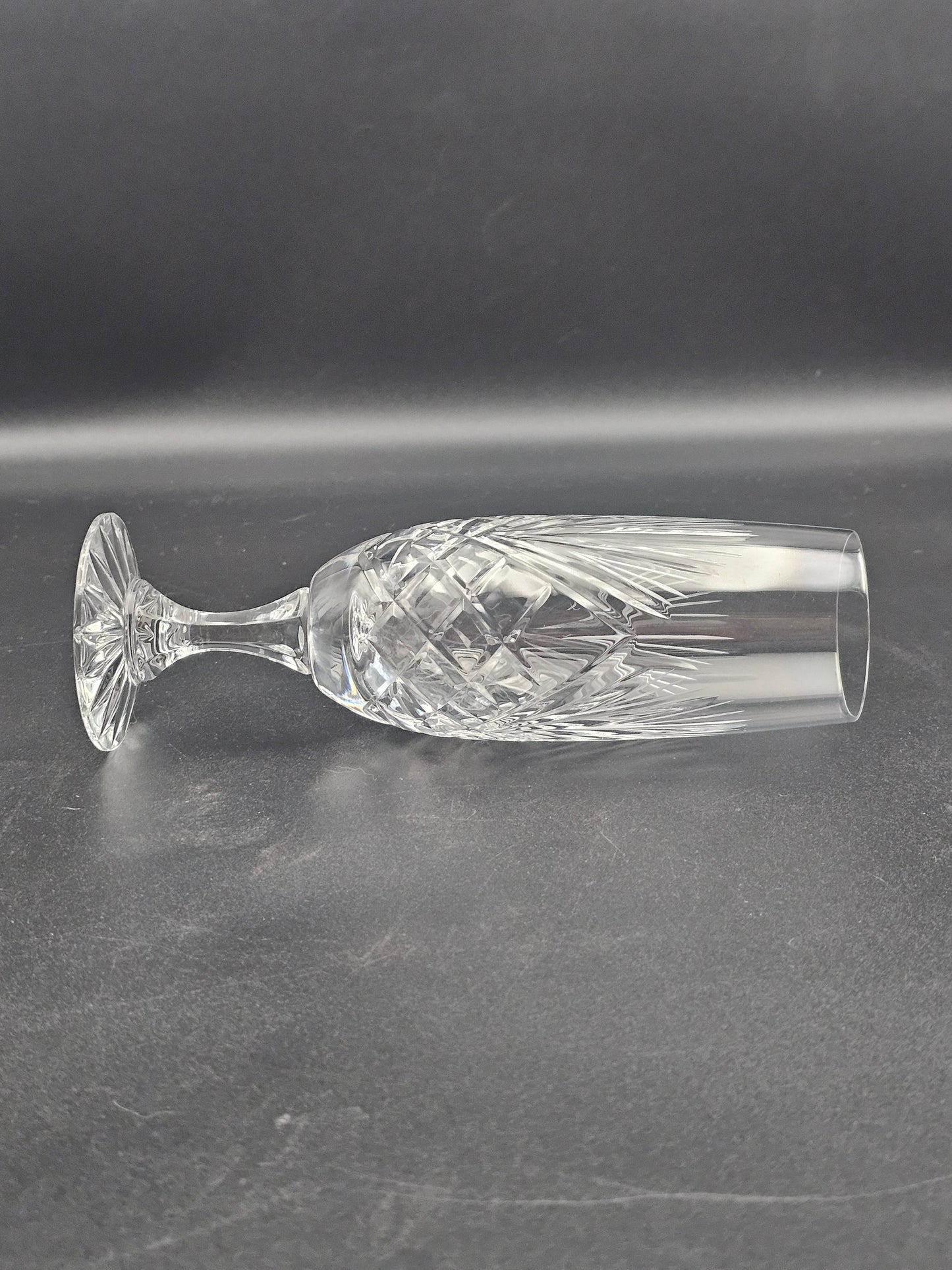 Set of 4 Short stem Crystal Champagne Flutes
