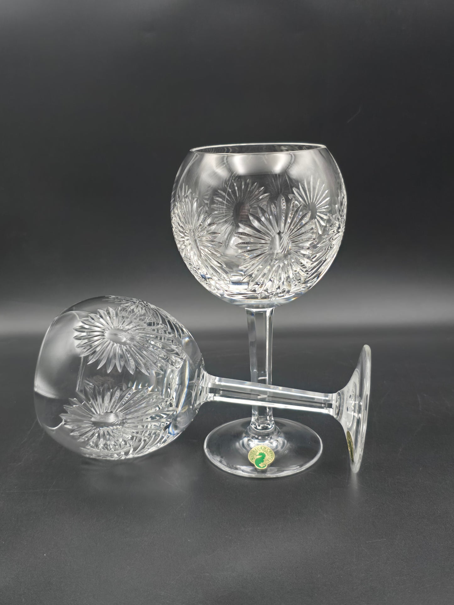 Waterford Crystal The Millennium Collection Toasting Goblets Pair. Third Toast - Health. Boxed.