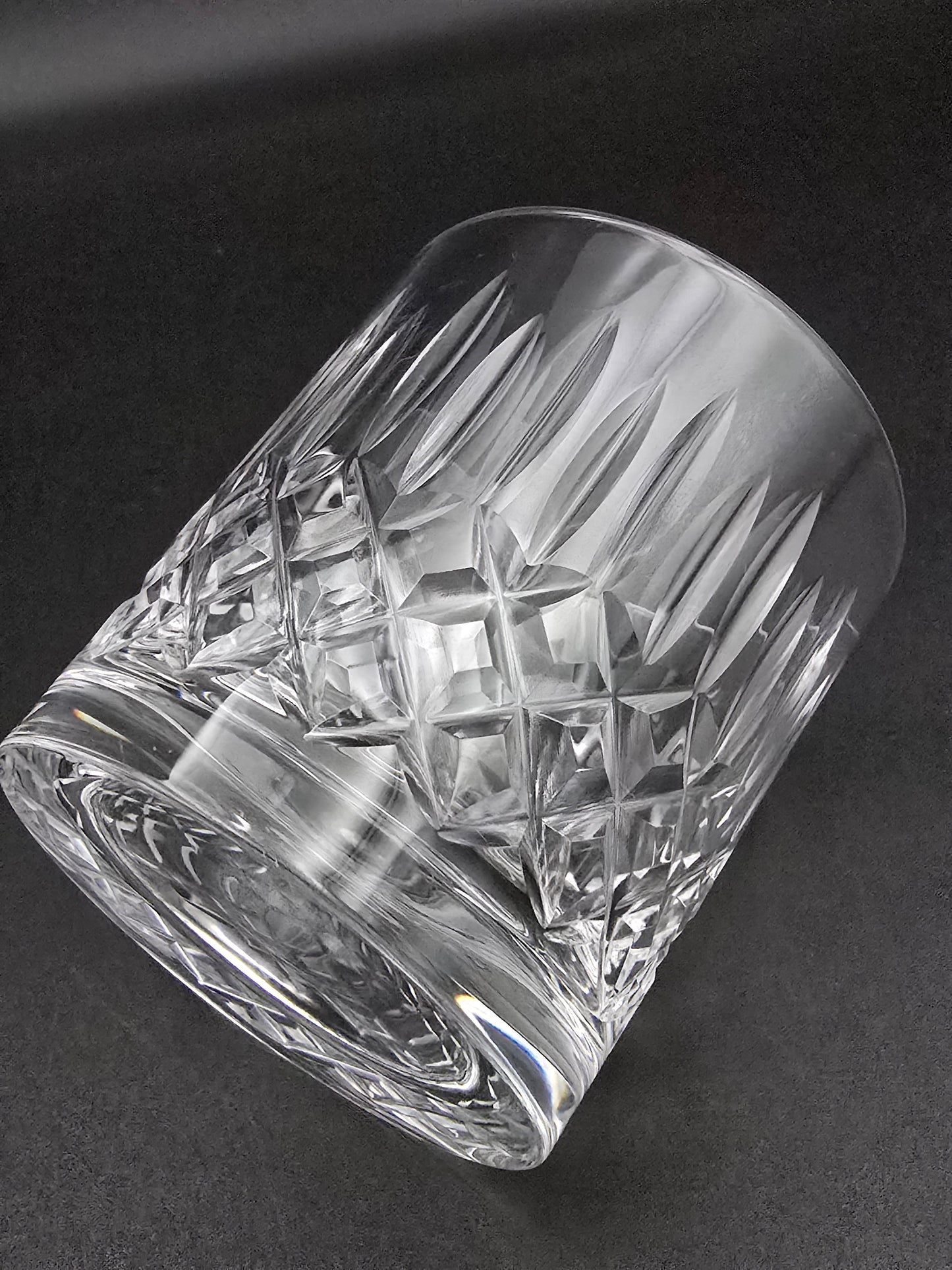 Set of 4 Vintage Edinburgh Crystal Appin Pattern 8oz Tumblers. Boxed.