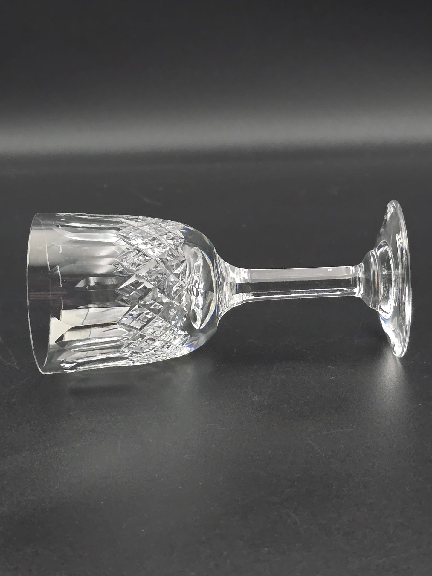 Set of 4 Thomas Webb Normandy pattern Crystal Liqueur glasses. 125ml.
