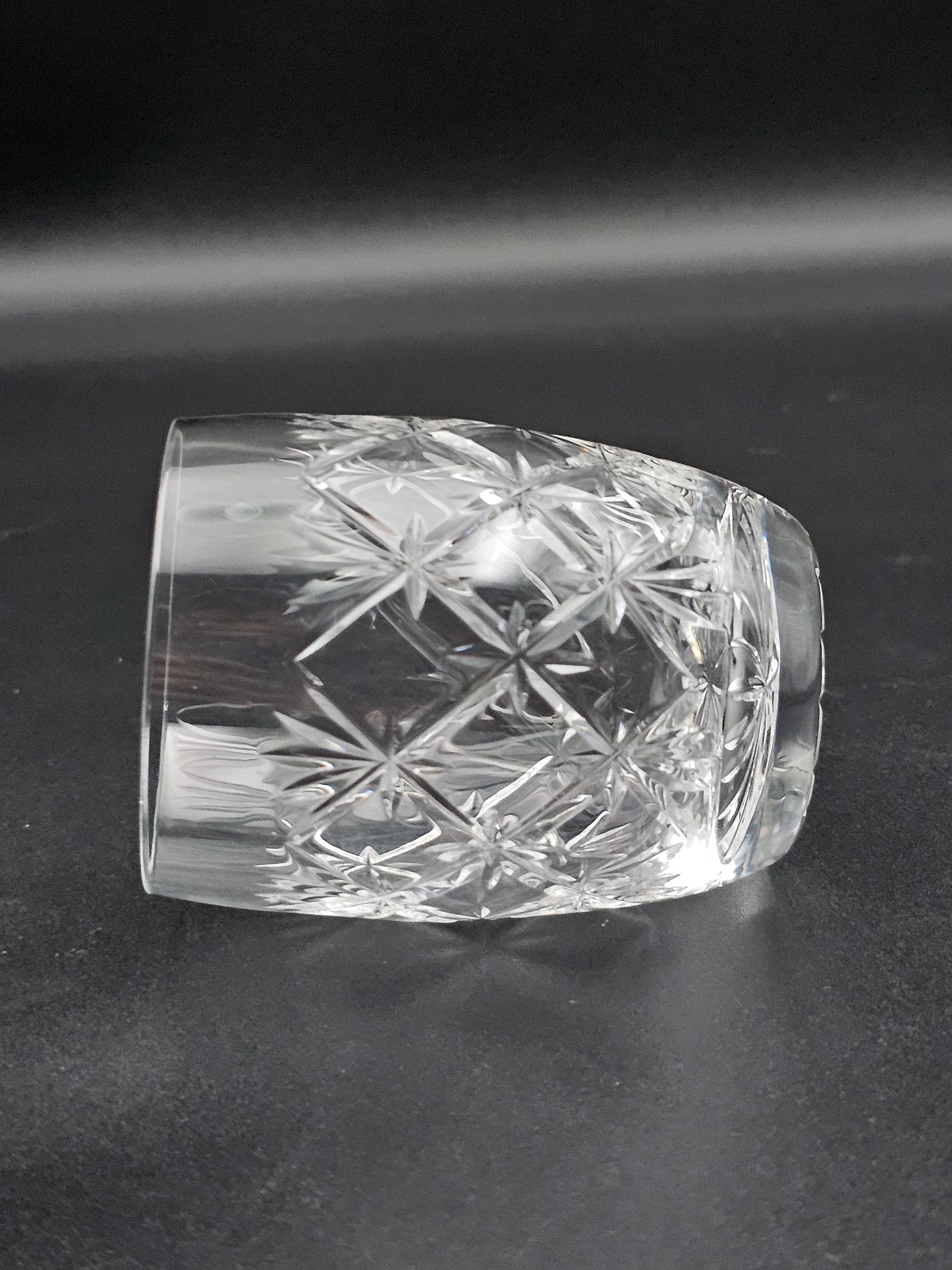 Set of 6 small Crystal Vodka or shot glasses. 7.5cm