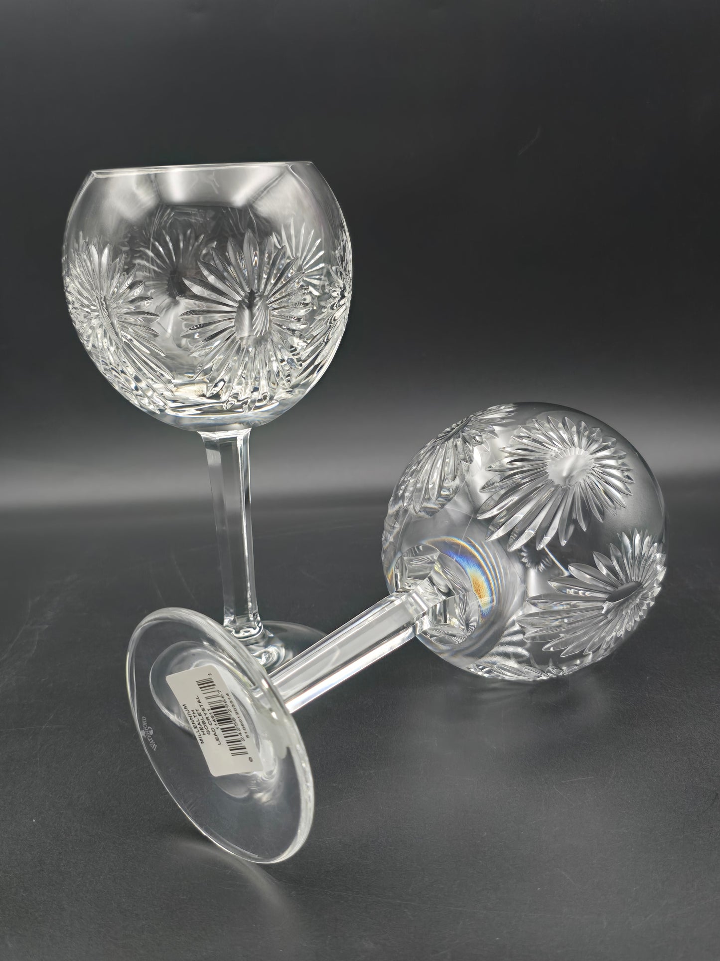 Waterford Crystal The Millennium Collection Toasting Goblets Pair. Third Toast - Health. Boxed.