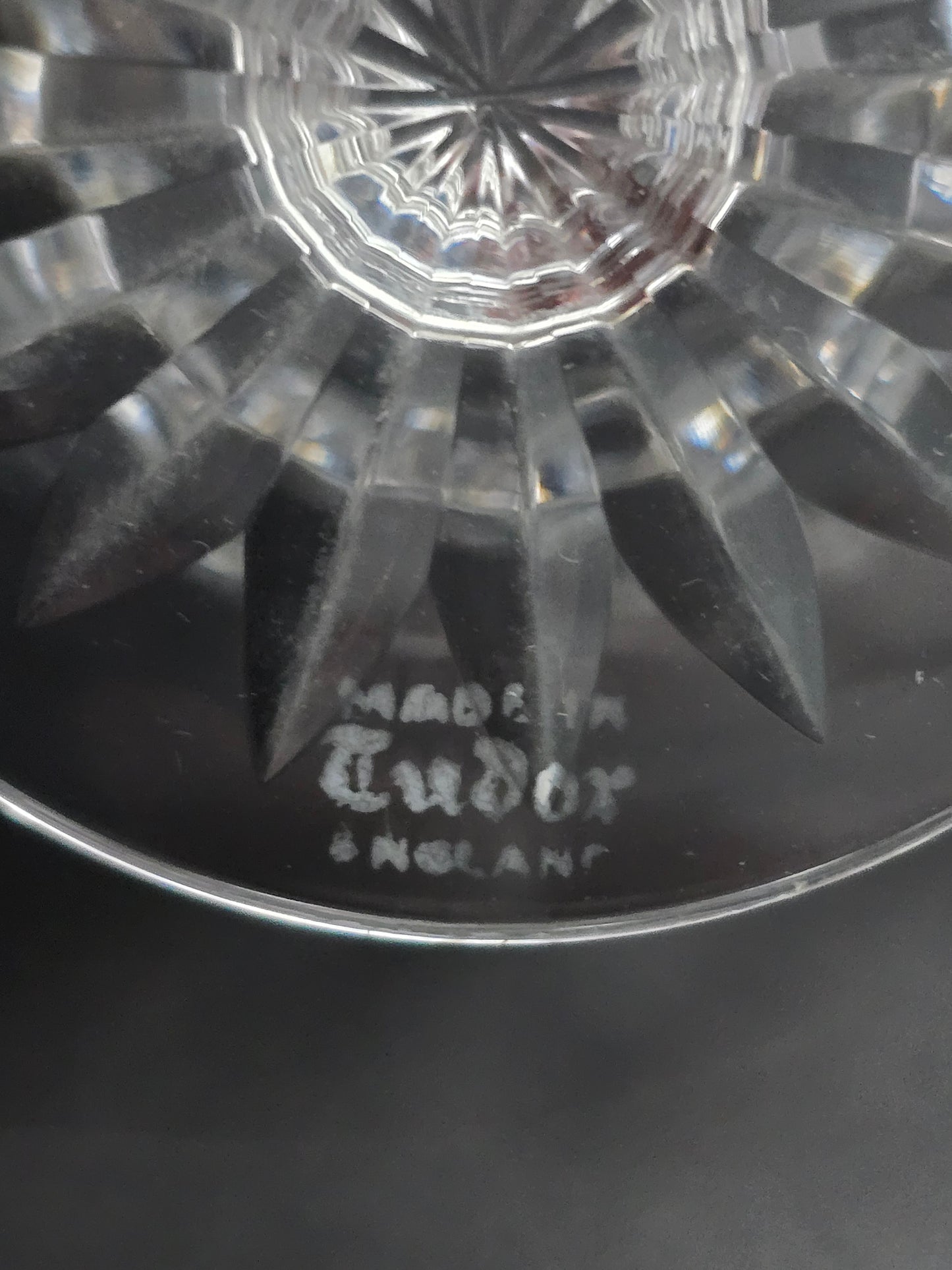 Set of 6 Tudor English Crystal Champagne Coupes 165ml Rayleigh Pattern.