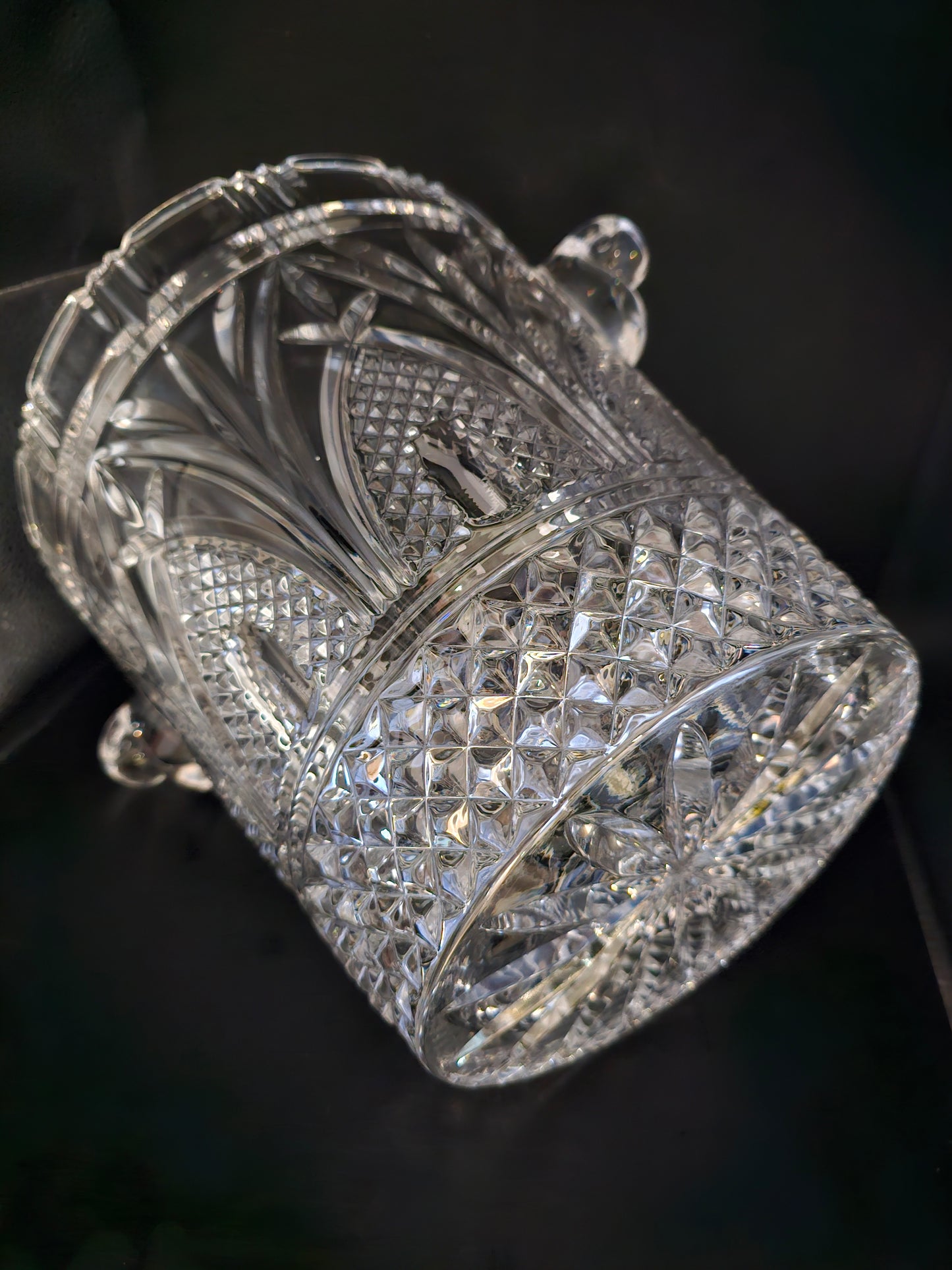 Fantastic Large Crystal Ice Bucket. Shannon Godinger. 25.4cm / 10". Very Heavy... 6.4kg!