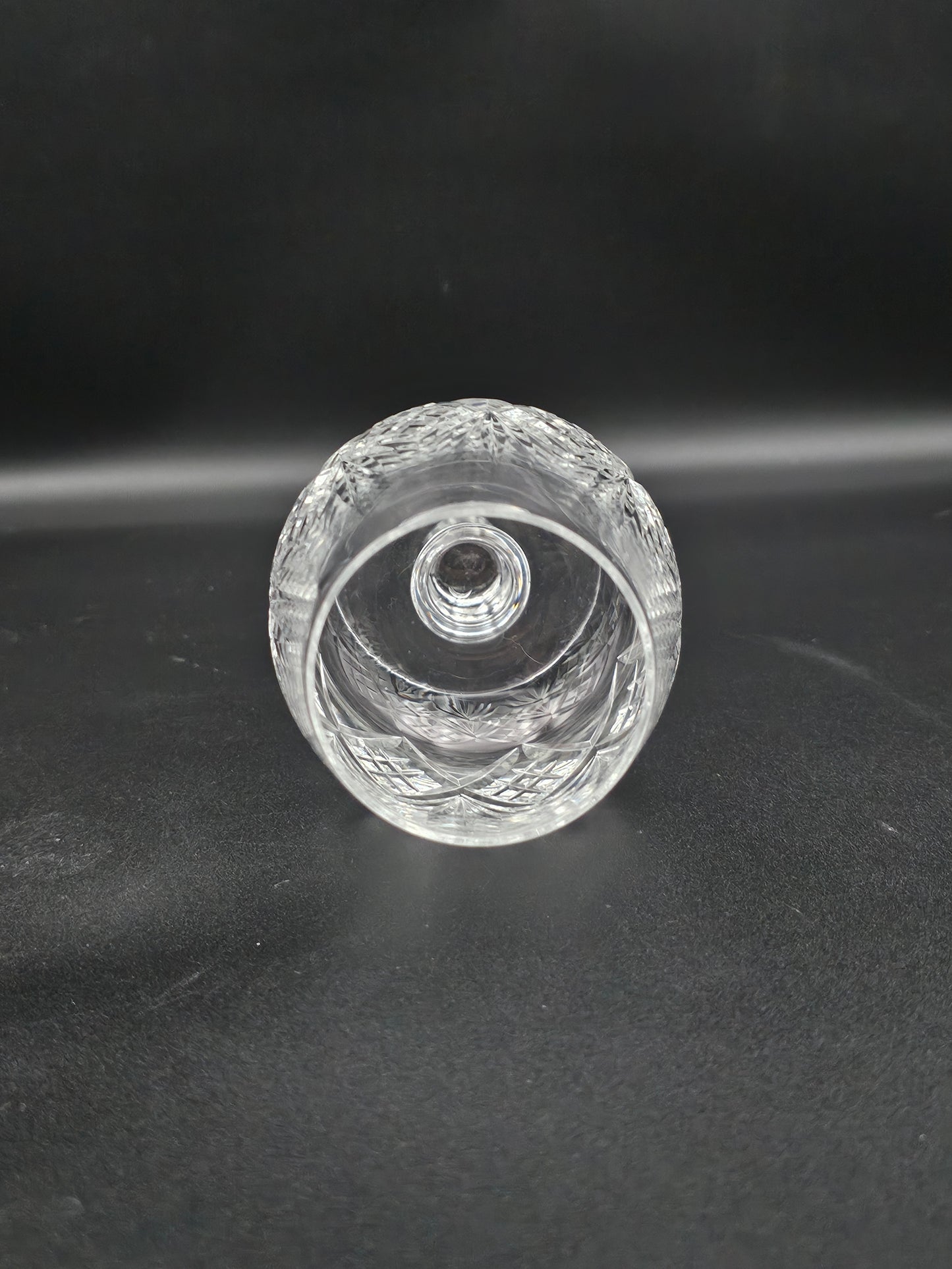 Set of 4 Knopped stem Crystal Brandy Cognac glasses 9oz