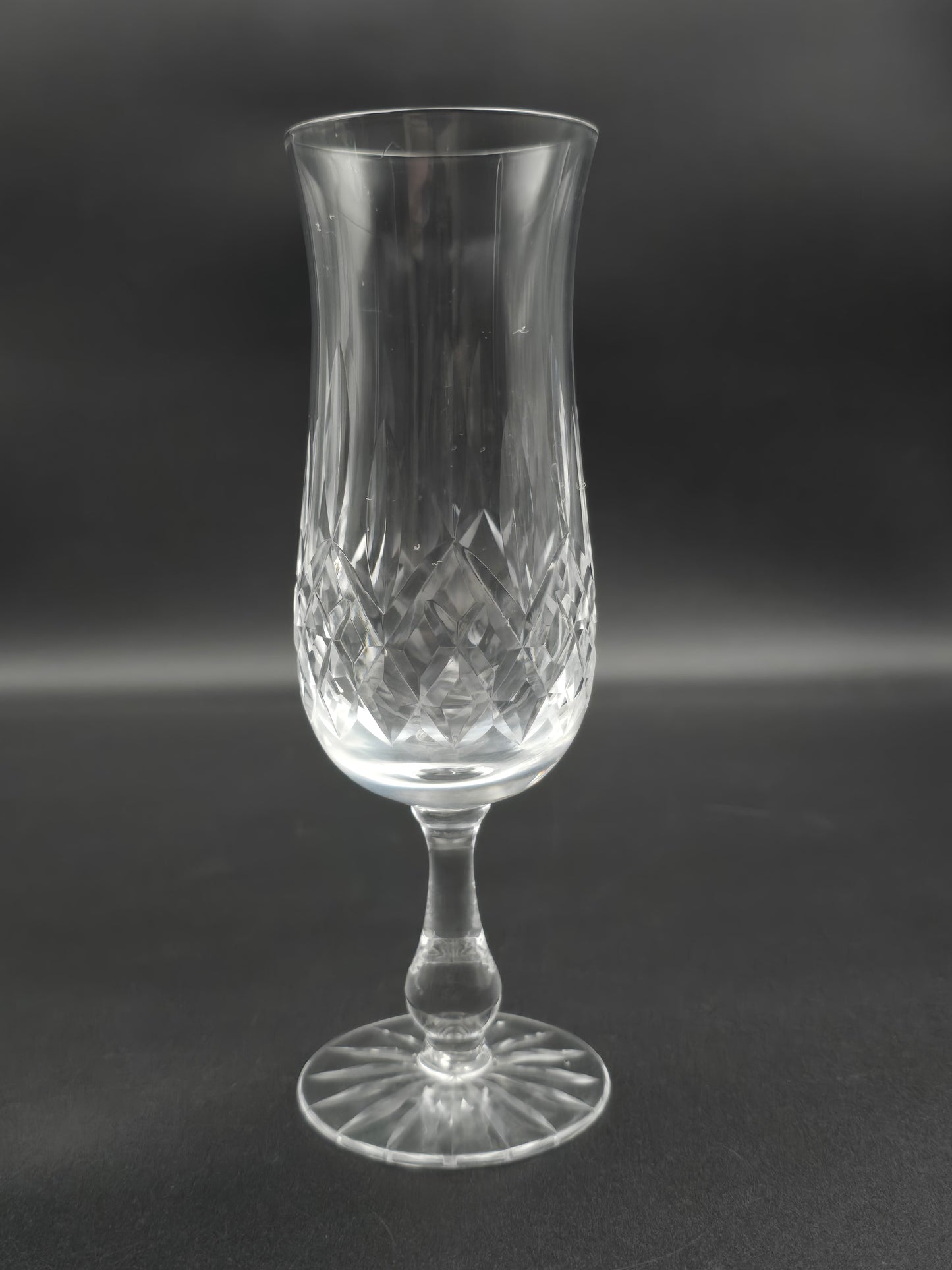 Set of 6 Vintage Crystal Champagne Flutes 175ml. 17.5cm tall