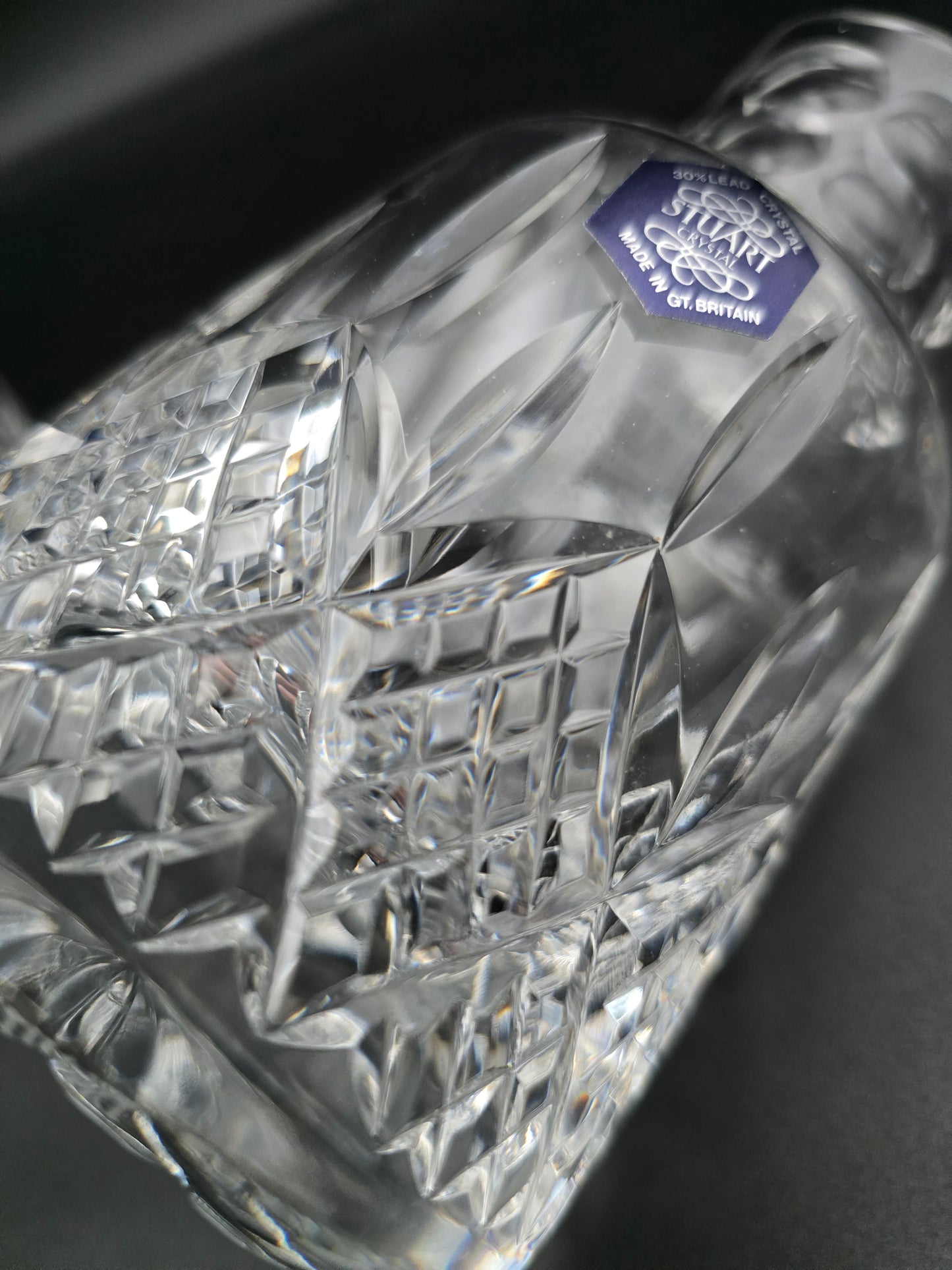 Stuart Crystal Shaftesbury pattern bedside Carafe and Tumbler set. Boxed