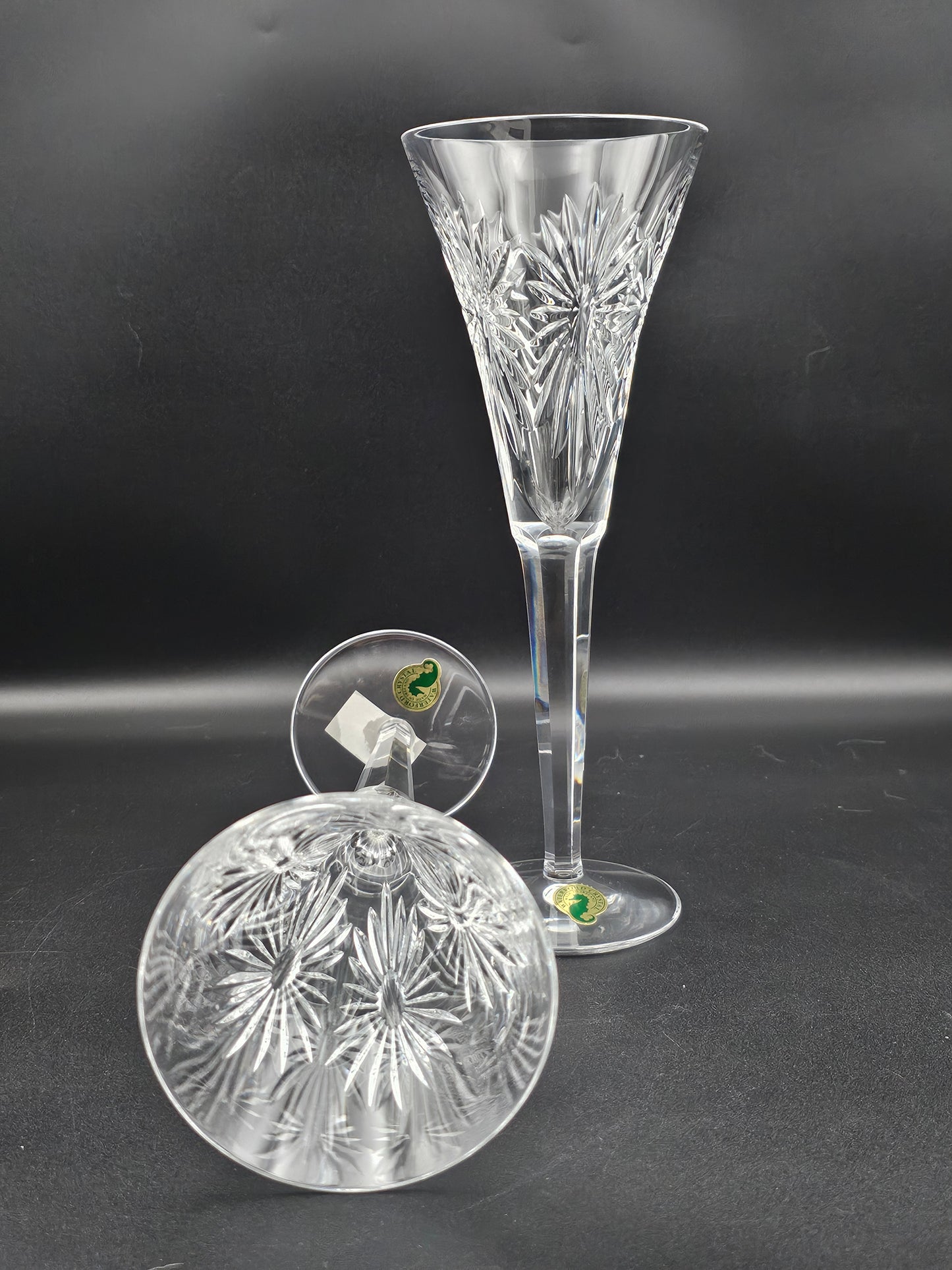 Waterford Crystal The Millennium Collection a toast to the Year 2000 Toasting Flutes Pair. Third Toast Health