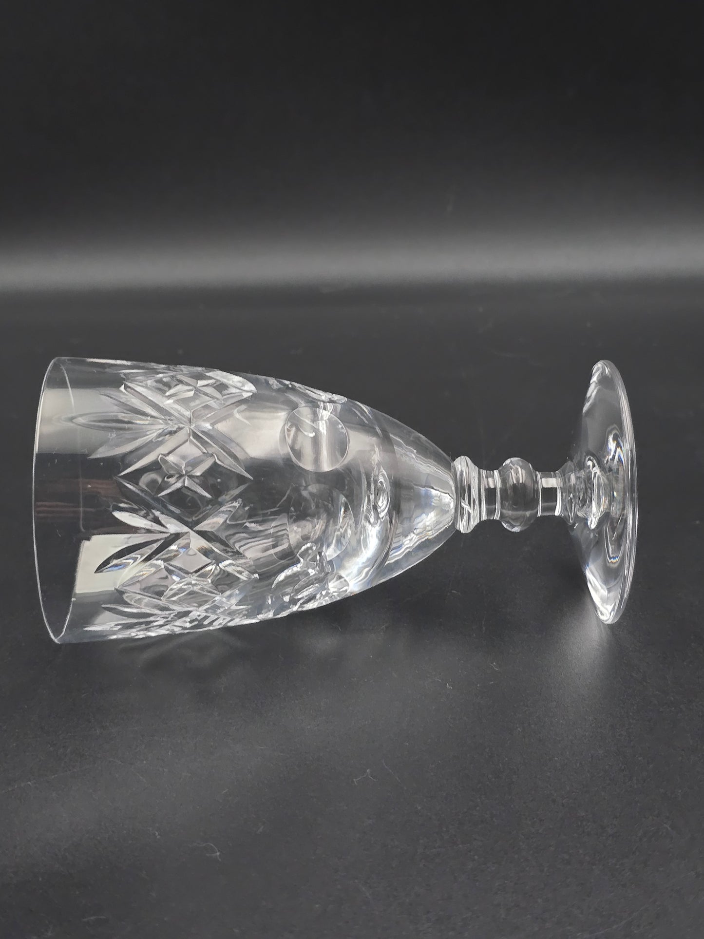 Royal Doulton Georgian Pattern Crystal wine goblets 200ml 13.5cm tall