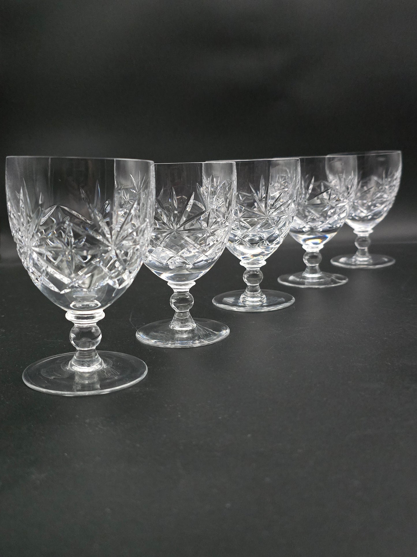 Set of 5 Crystal wine goblets 175ml