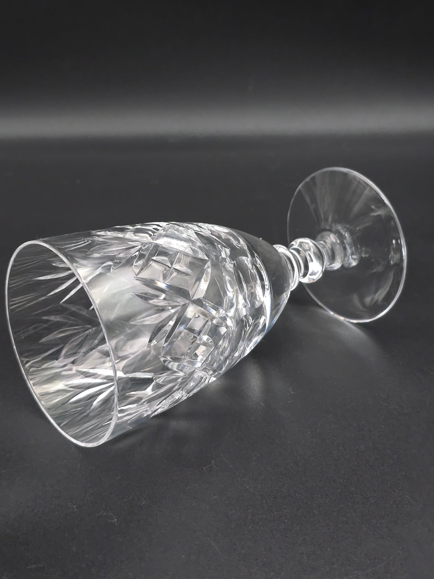 Royal Doulton Georgian Pattern Crystal wine goblets 200ml 13.5cm tall