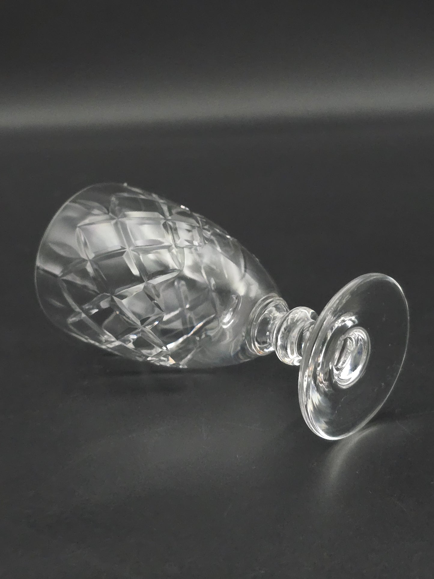 Set of 5 Webb Corbett Clifton Pattern Crystal liqueur glasses. 100ml.