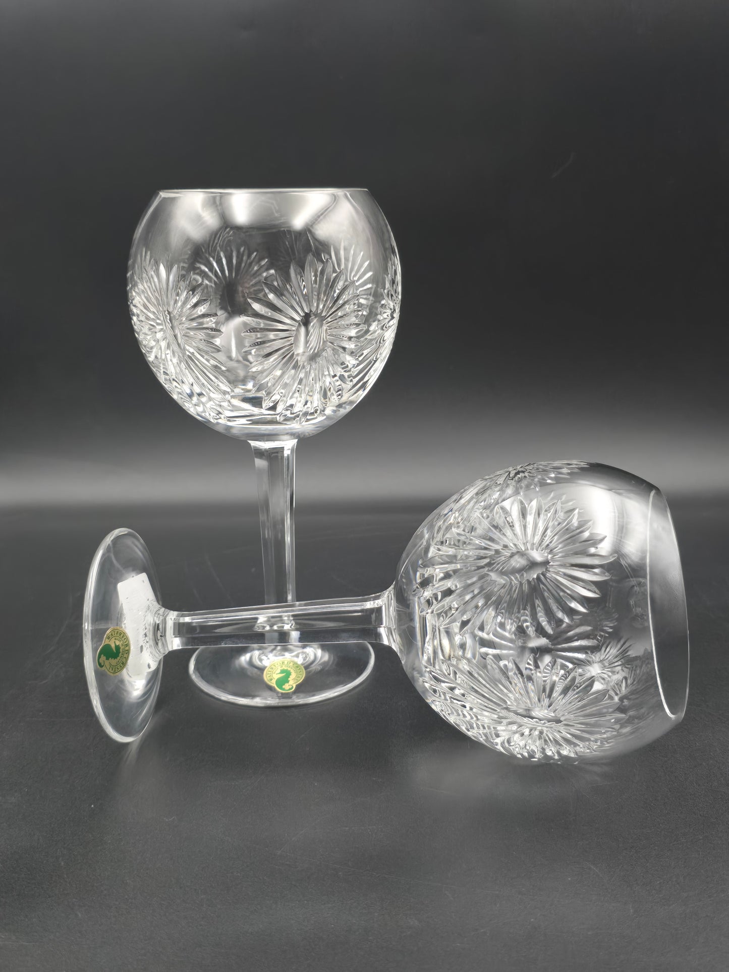Waterford Crystal The Millennium Collection Toasting Goblets Pair. Third Toast - Health. Boxed.