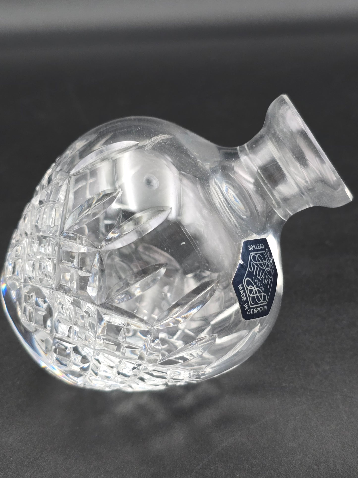 Stuart Crystal Shaftesbury Pattern Perfume scent bottle