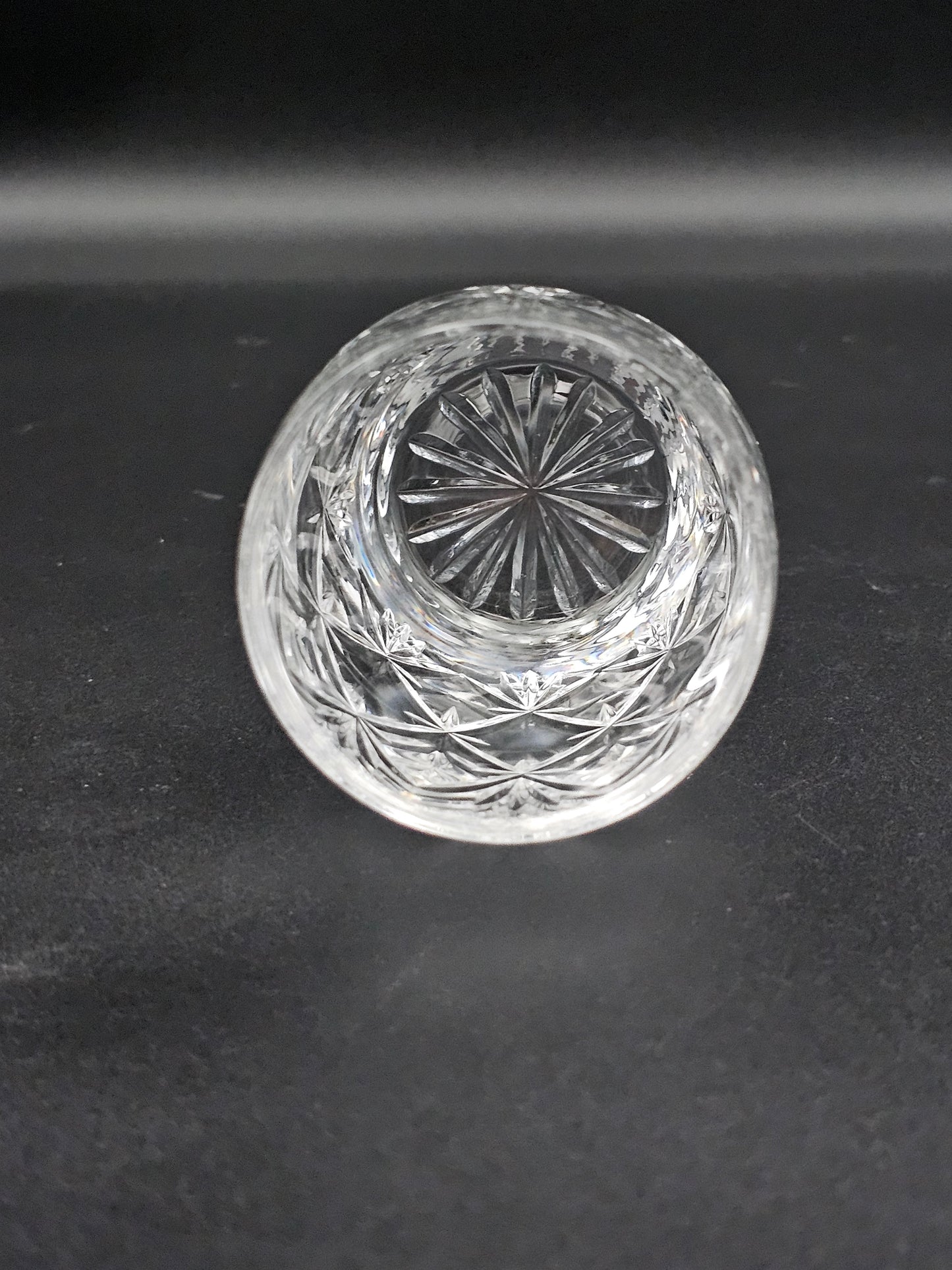 Set of 6 small Crystal Vodka or shot glasses. 7.5cm