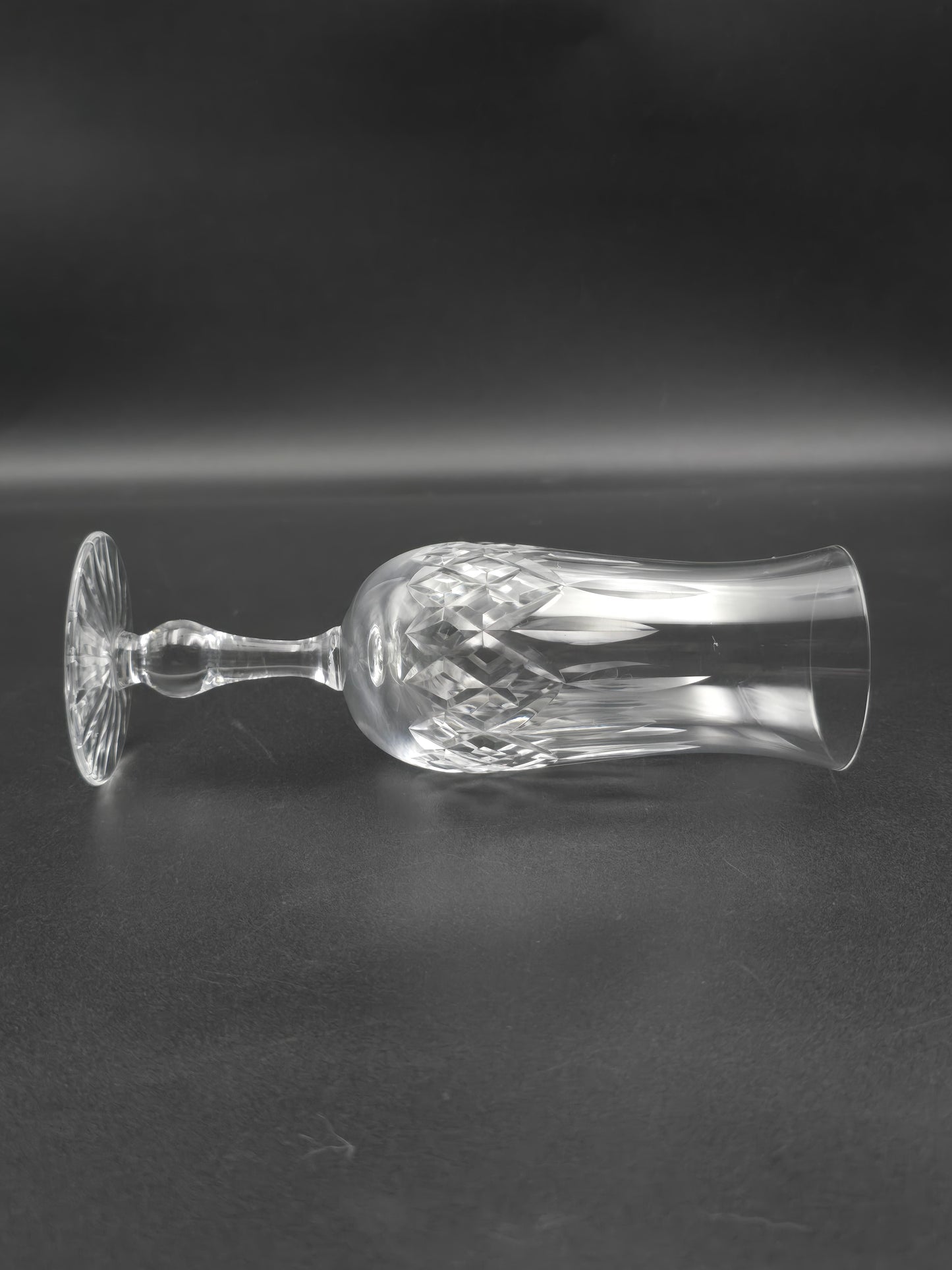 Set of 6 Vintage Crystal Champagne Flutes 175ml. 17.5cm tall