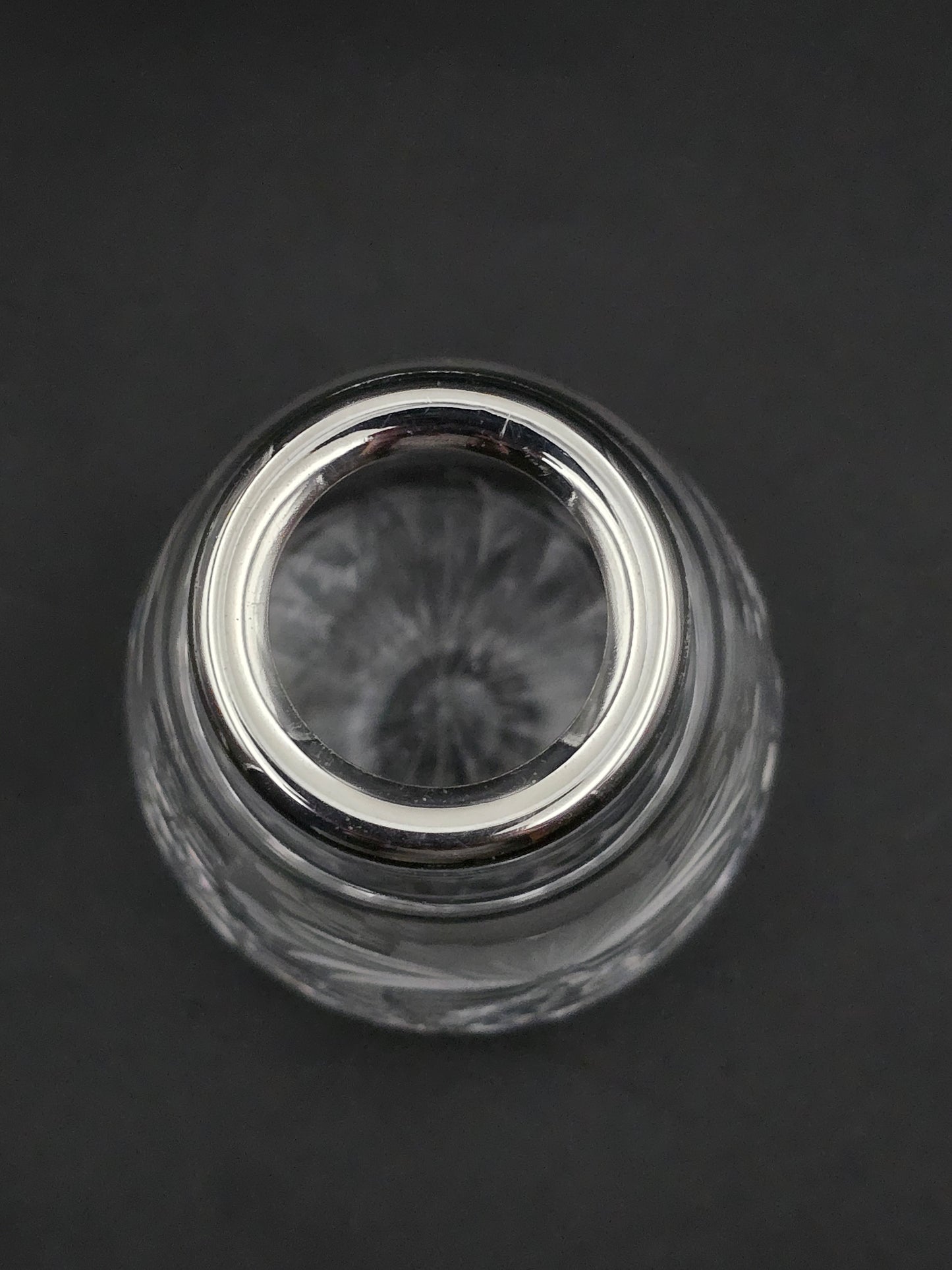 Vintage Royal Brierley Honeysuckle Crystal Sugar shaker. 16.5cm tall