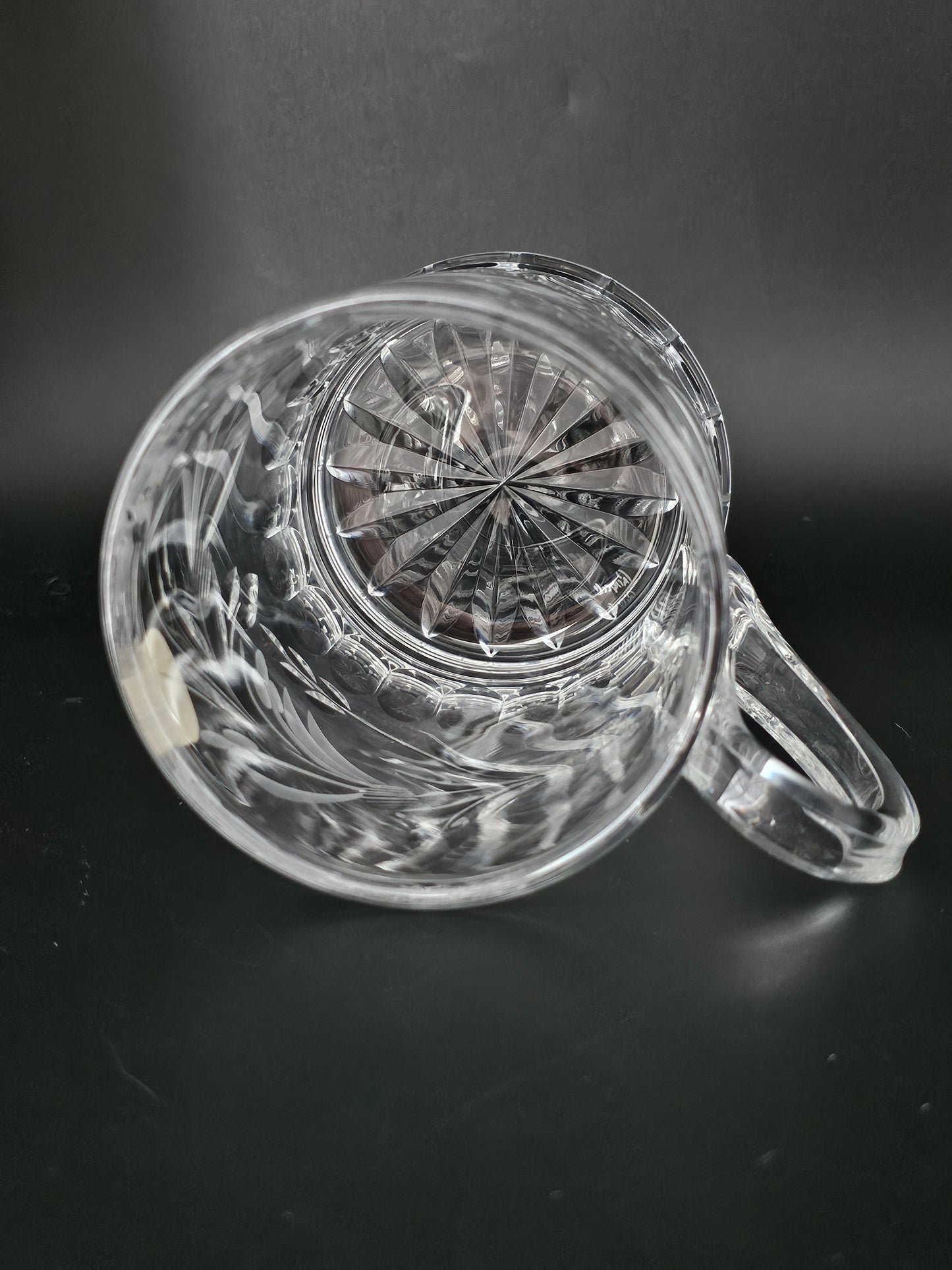 Royal Brierley Jasmine Pattern Large Crystal Tankard.