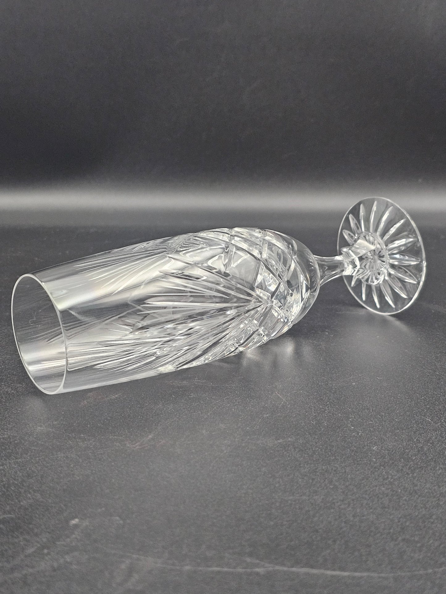 Set of 4 Short stem Crystal Champagne Flutes