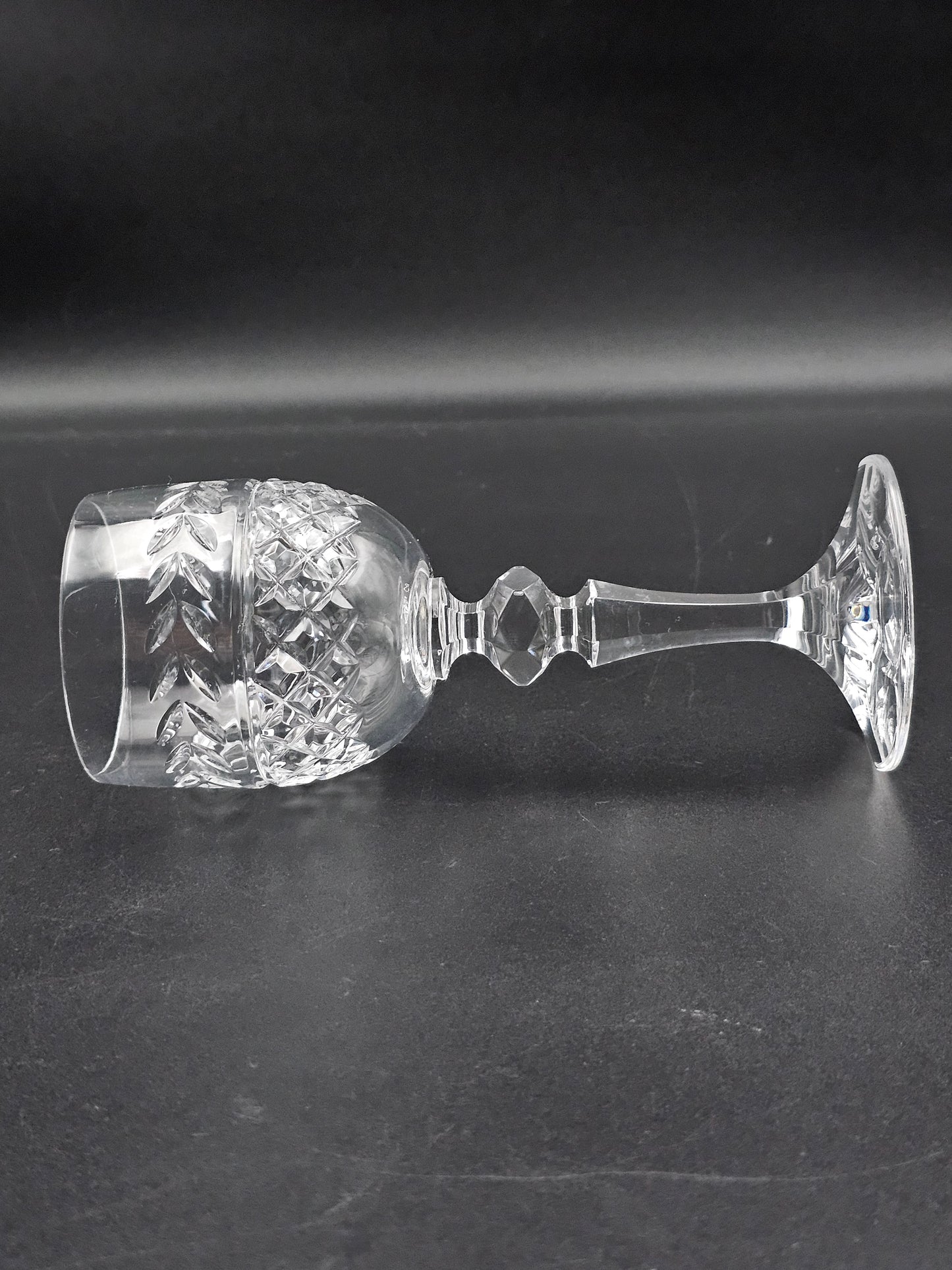 Set of 4 small vintage Crystal wine glasses 150ml
