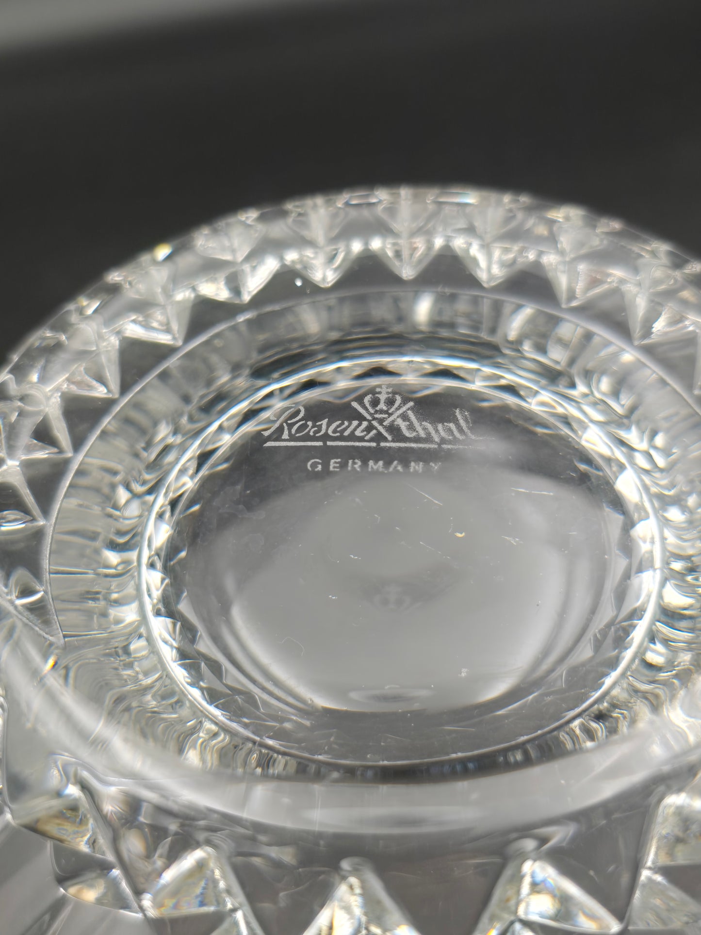 Rosenthal 11.5″ Crystal Serving Bowl – German Made, Vintage Lead Crystal Centerpiece