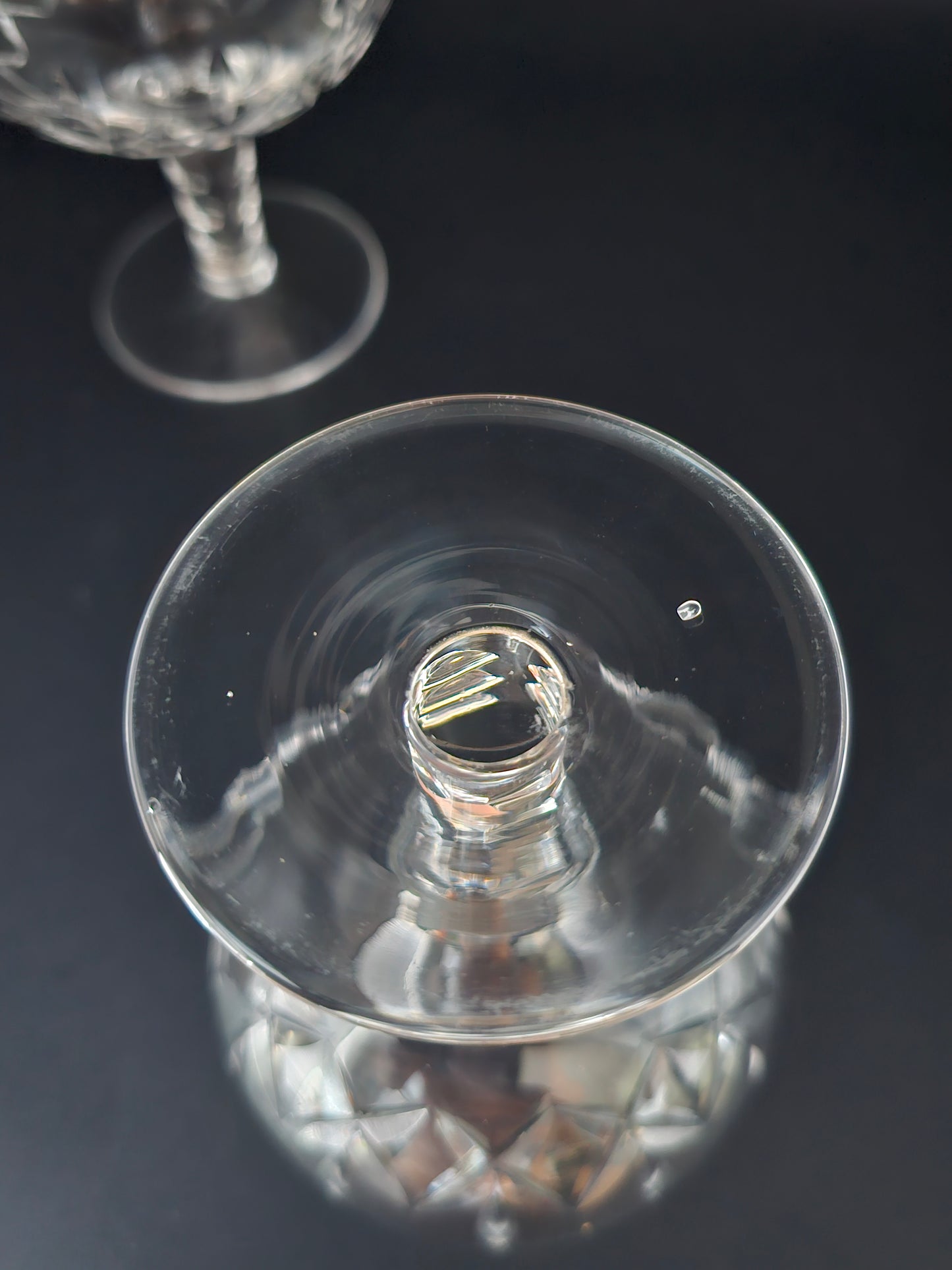 Pair of Vintage Stuart Crystal Glengarry pattern Champagne Coupes