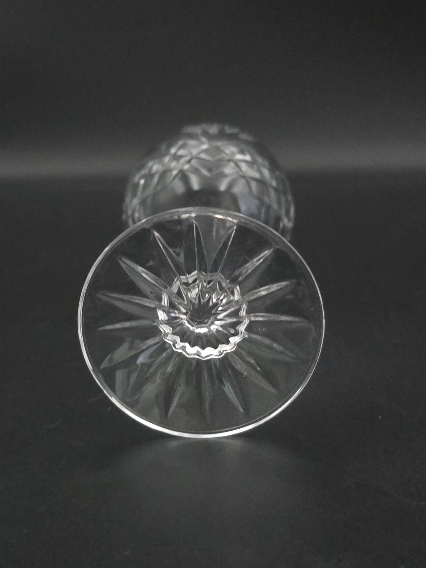 Set of 6 Vintage Crystal Wine Glasses 225ml