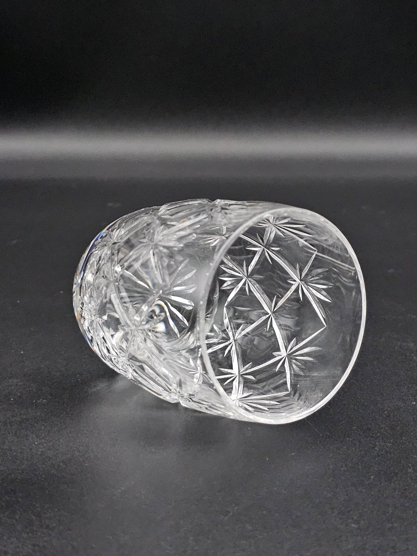 Set of 6 small Crystal Vodka or shot glasses. 7.5cm