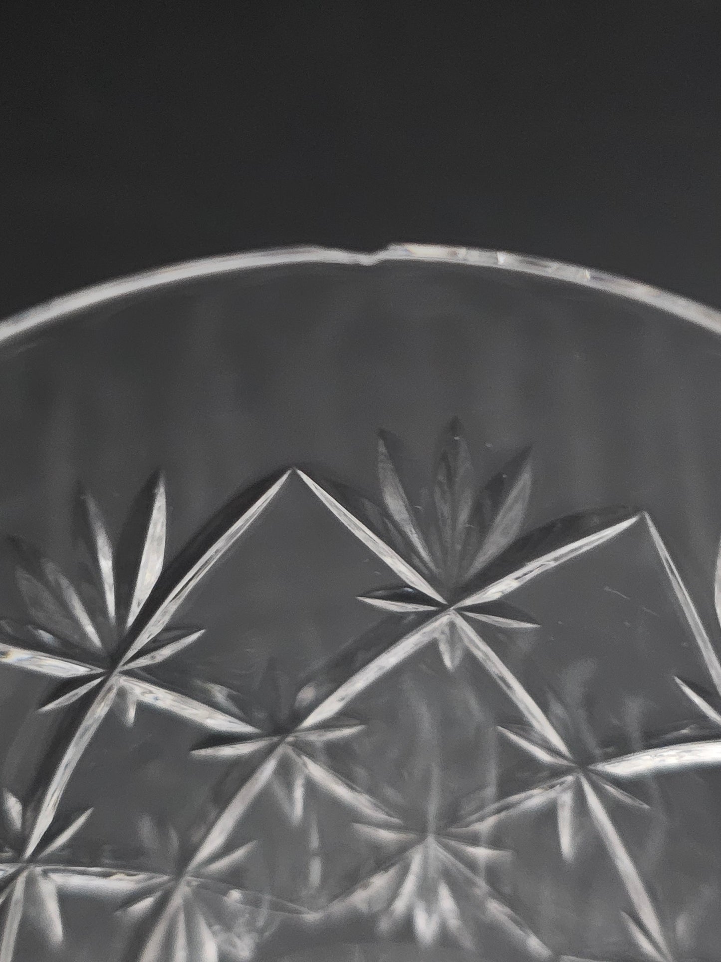 Set of 6 small Crystal Vodka or shot glasses. 7.5cm