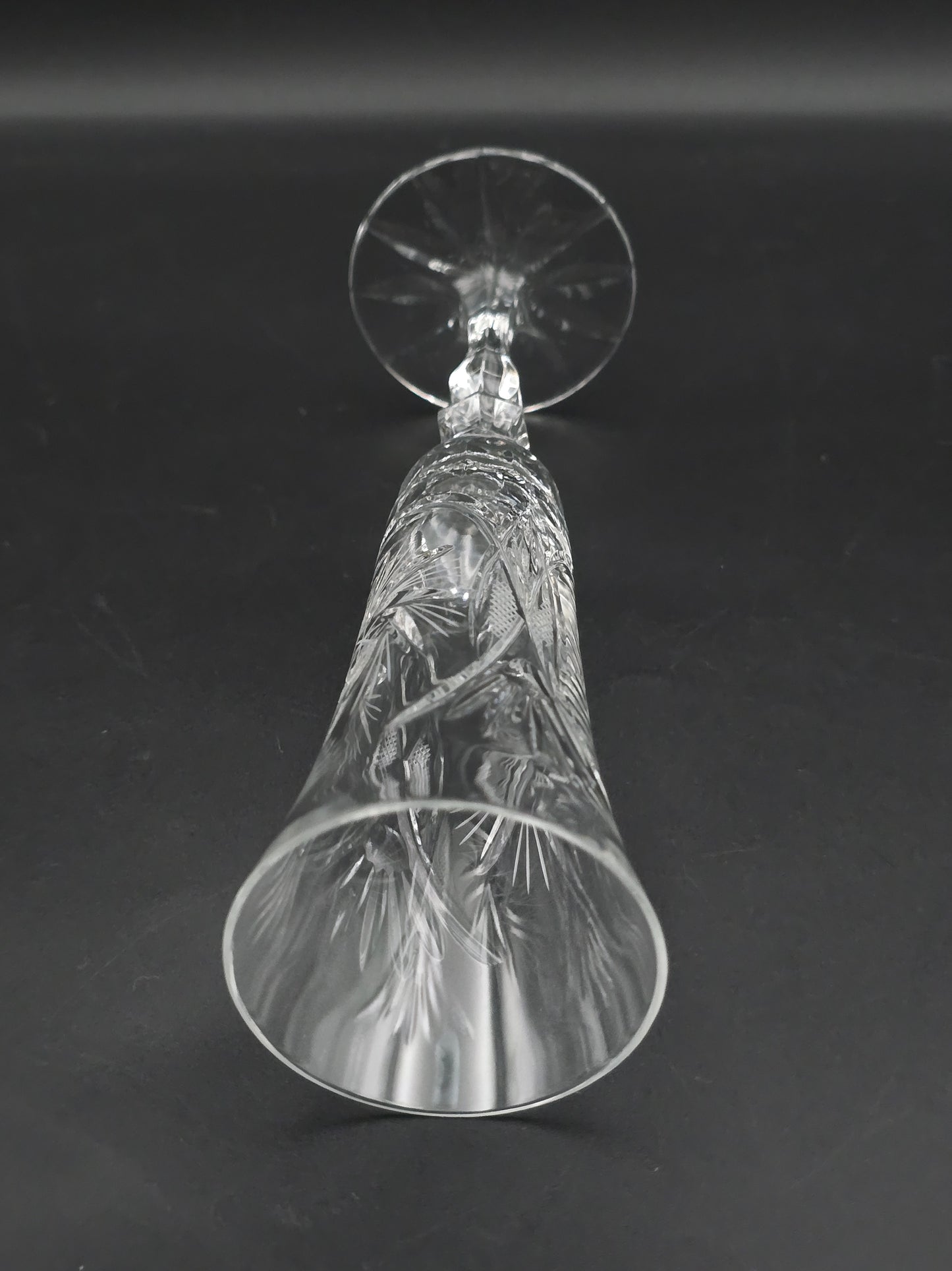 Stunning vintage set of 4 Crystal Champagne Flutes