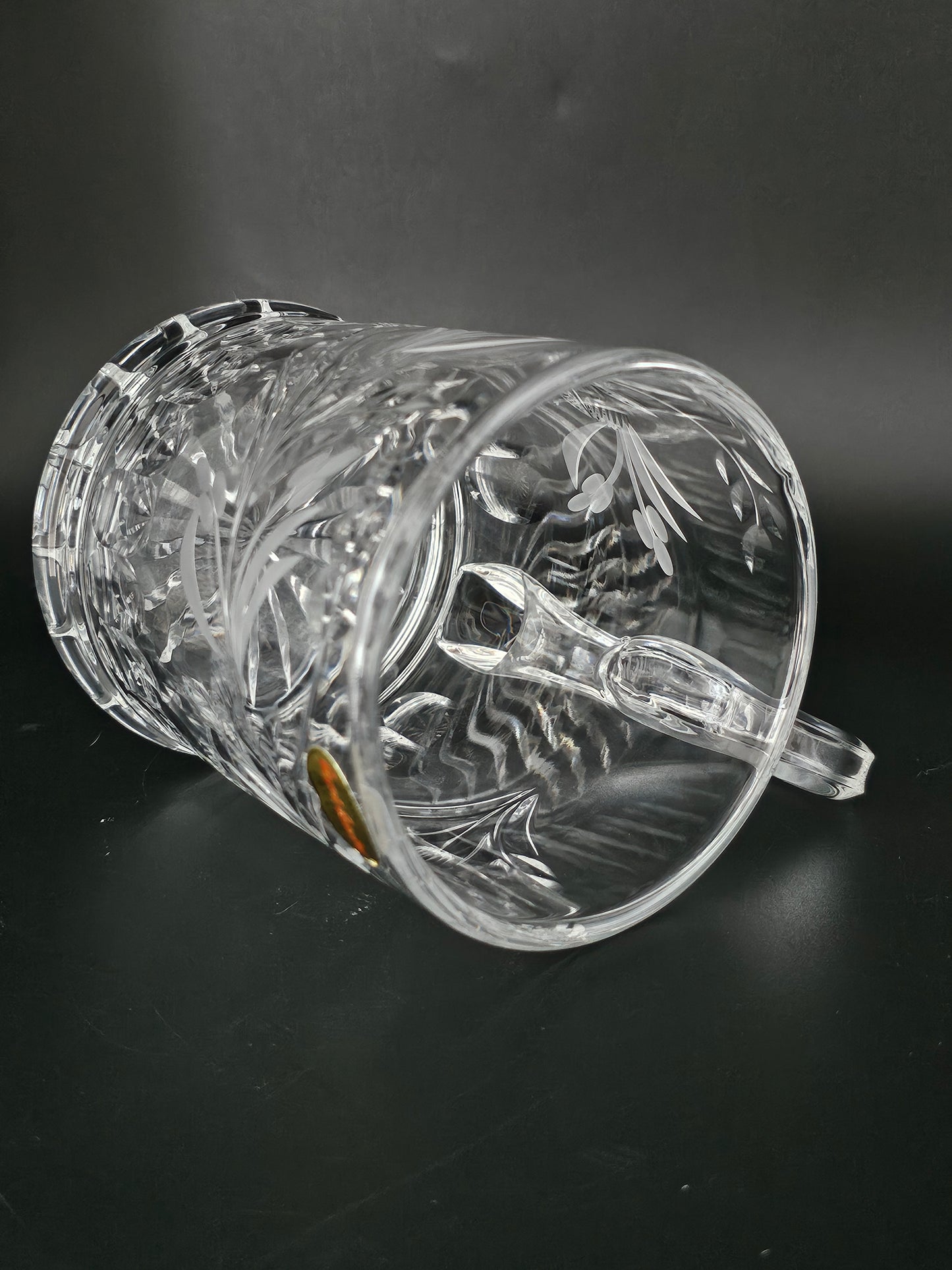 Royal Brierley Jasmine Pattern Large Crystal Tankard.