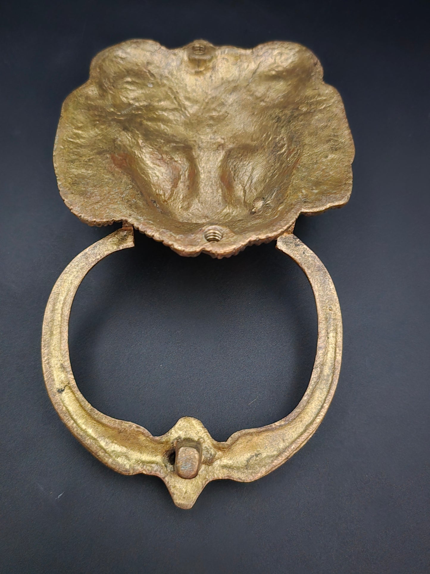 Vintage Large Brass Lion’s Head Door Knocker – 18cm x 11cm – Solid Brass, Regal Design, Statement Front Door Hardware