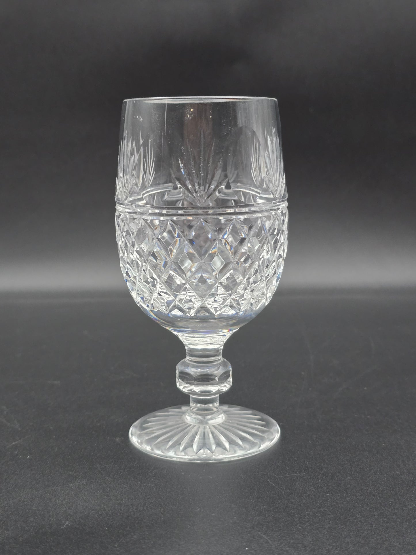Stuart Crystal Montrose Pattern set of 4 Crystal wine glasses