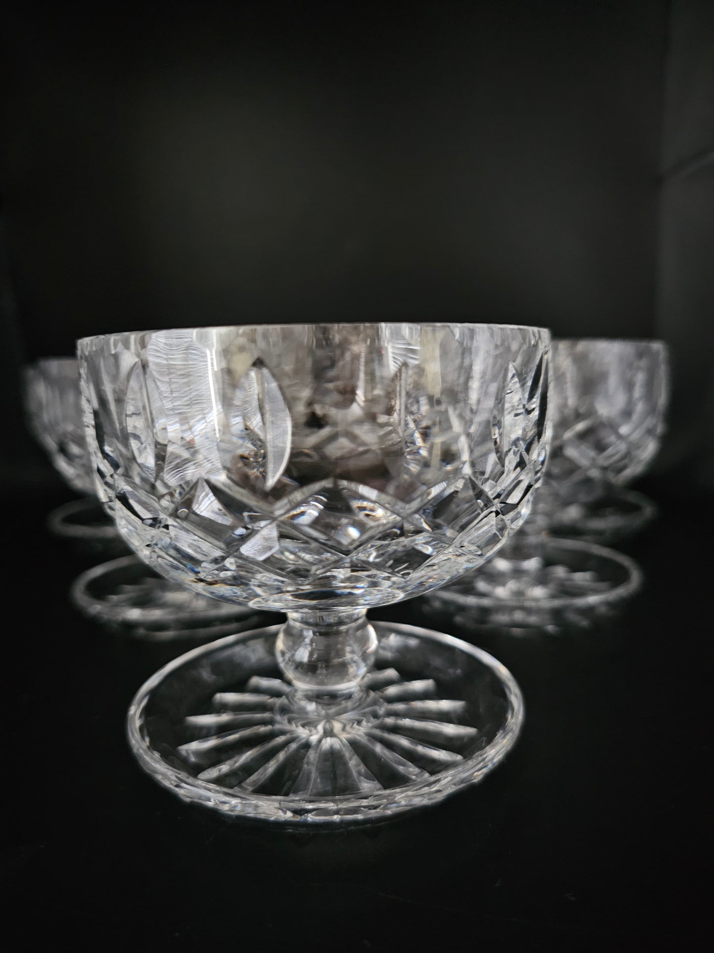Set of 6 Crystal Dessert or Starter Dishes.
