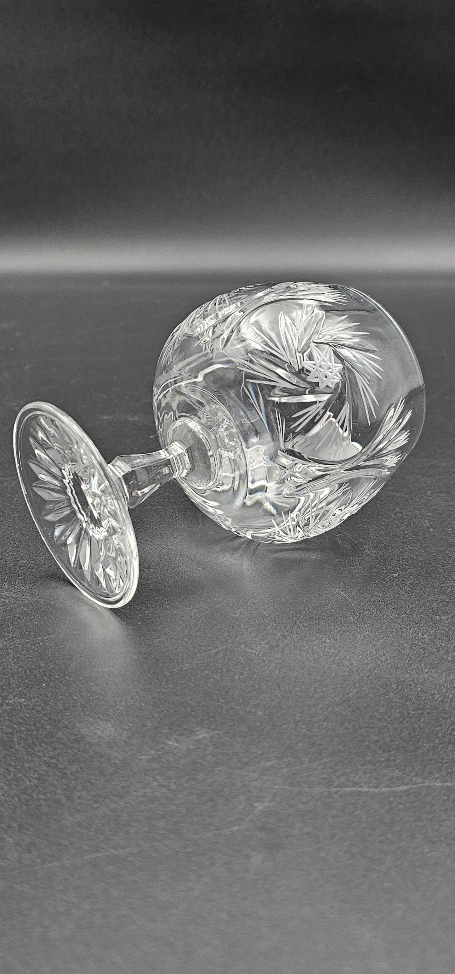 Set of 6 brandy or Cognac Crystal glasses 7oz