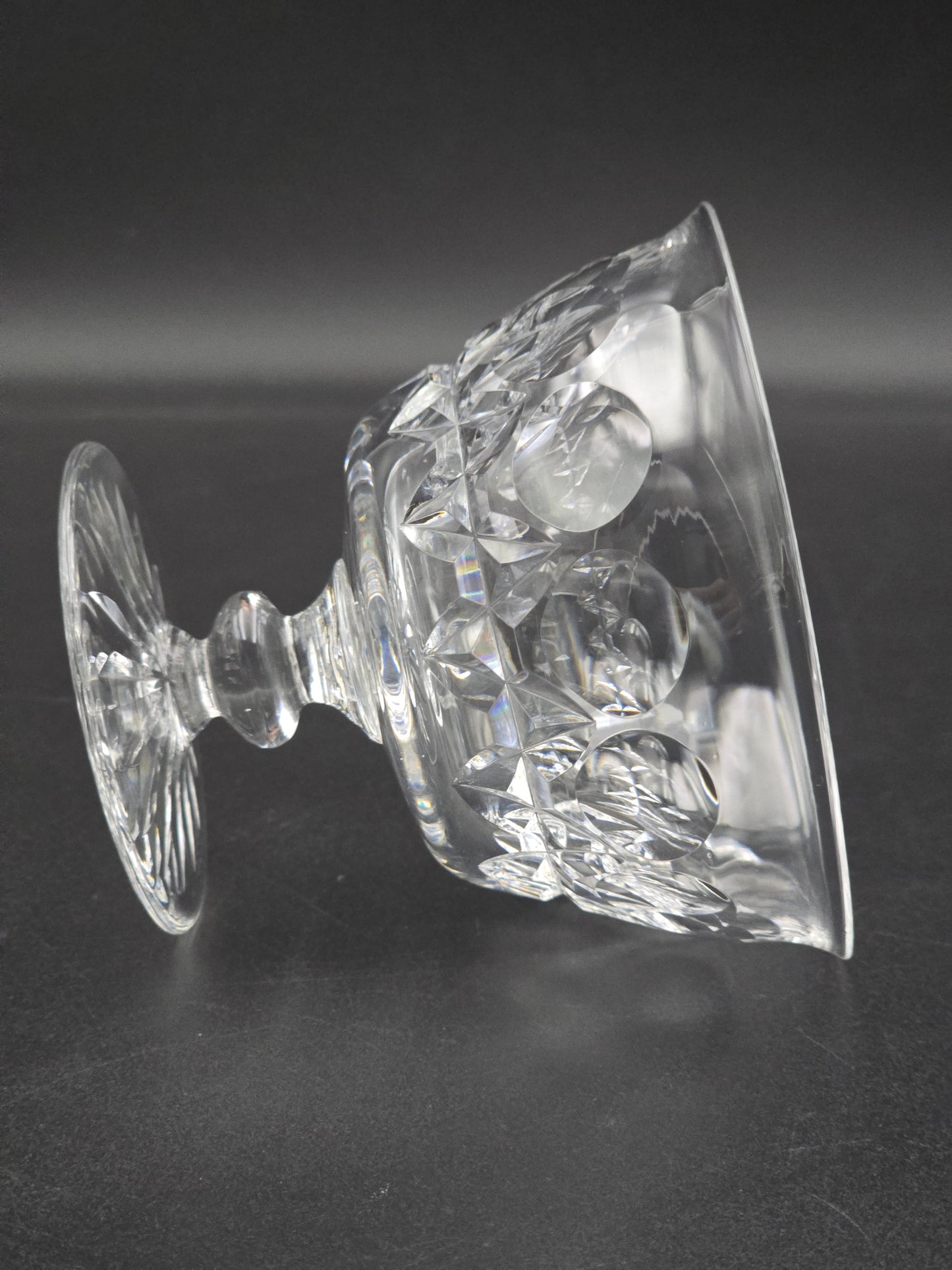 Set of 6 Tudor English Crystal Champagne Coupes 165ml Rayleigh Pattern.