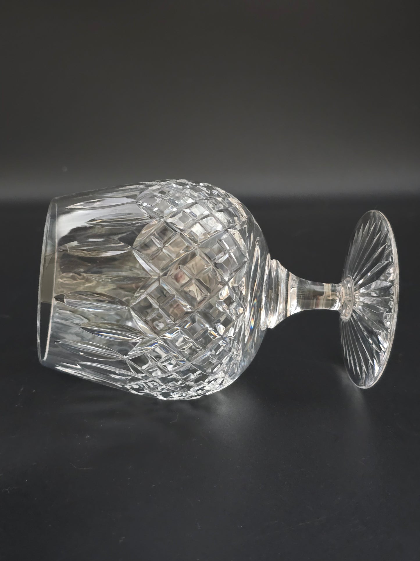 Beautiful Vintage set of 4 Stuart crystal Brandy Glasses Shaftesbury pattern. 11oz