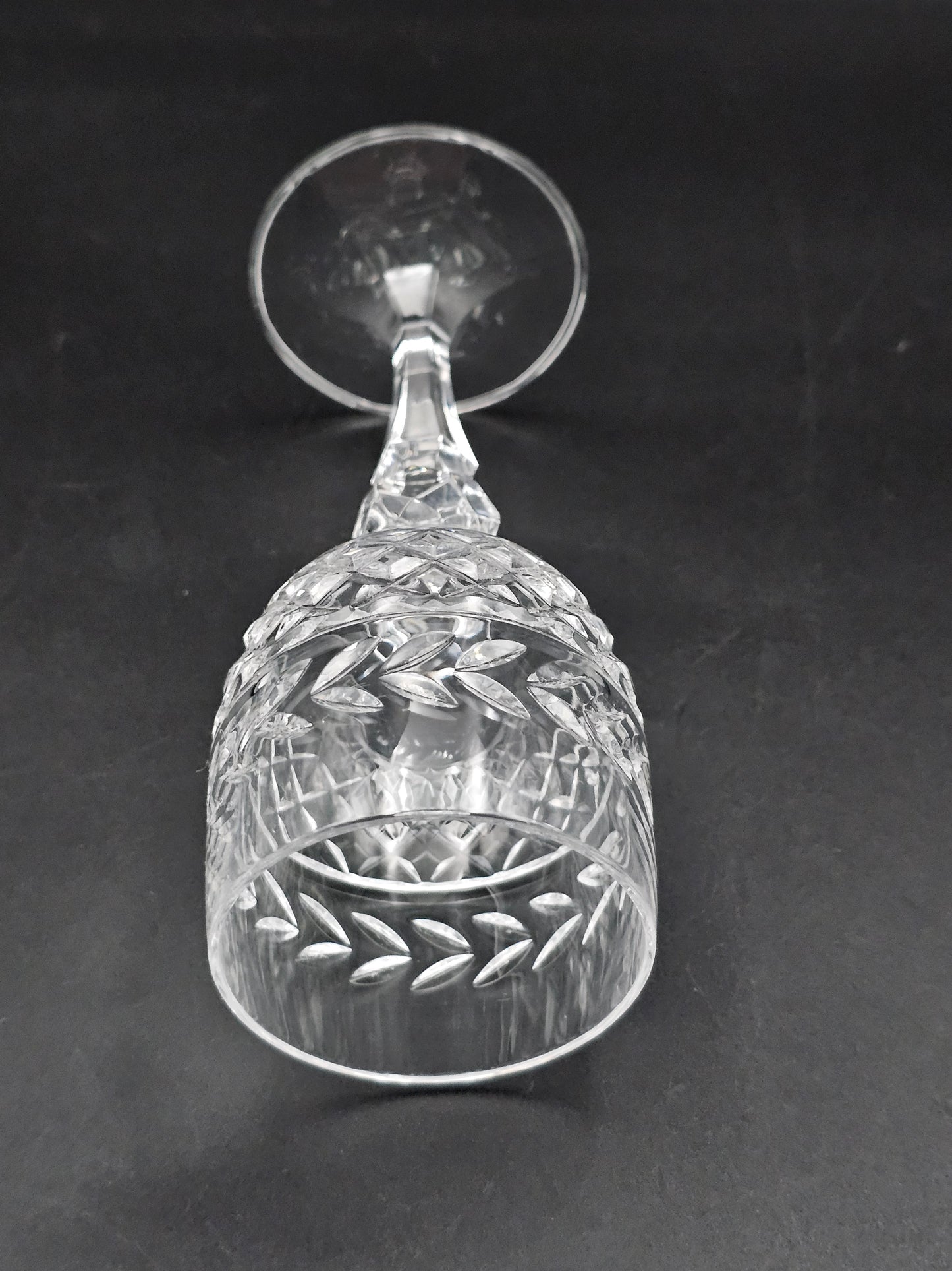 Set of 4 small vintage Crystal wine glasses 150ml